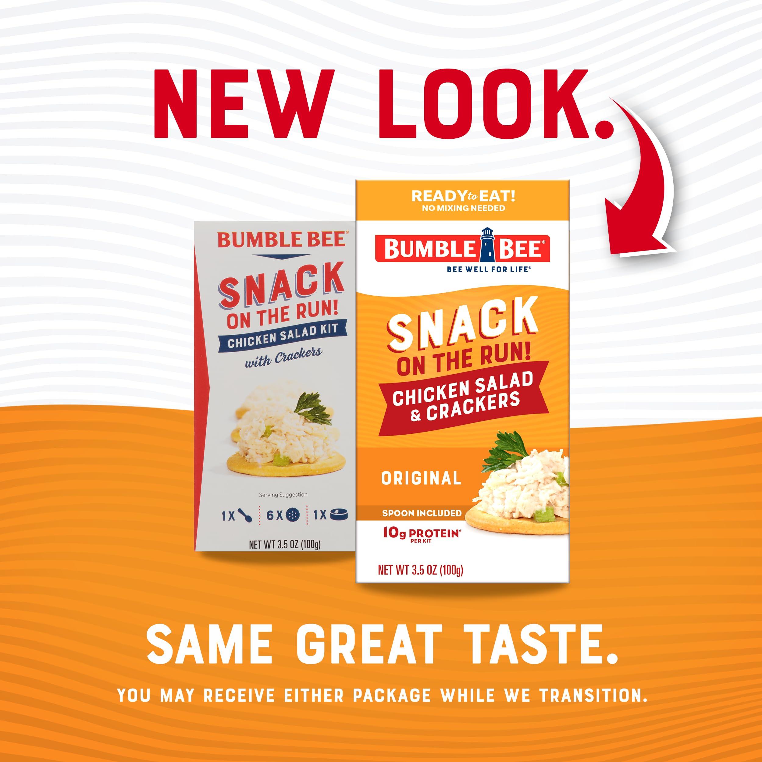 Bumble Bee Snack on the Run Chicken Salad with Crackers Kit, 3.5 oz (Pack of 12) - Ready to Eat, Spoon Included - Shelf Stable & Convenient Protein Snack - Image 6