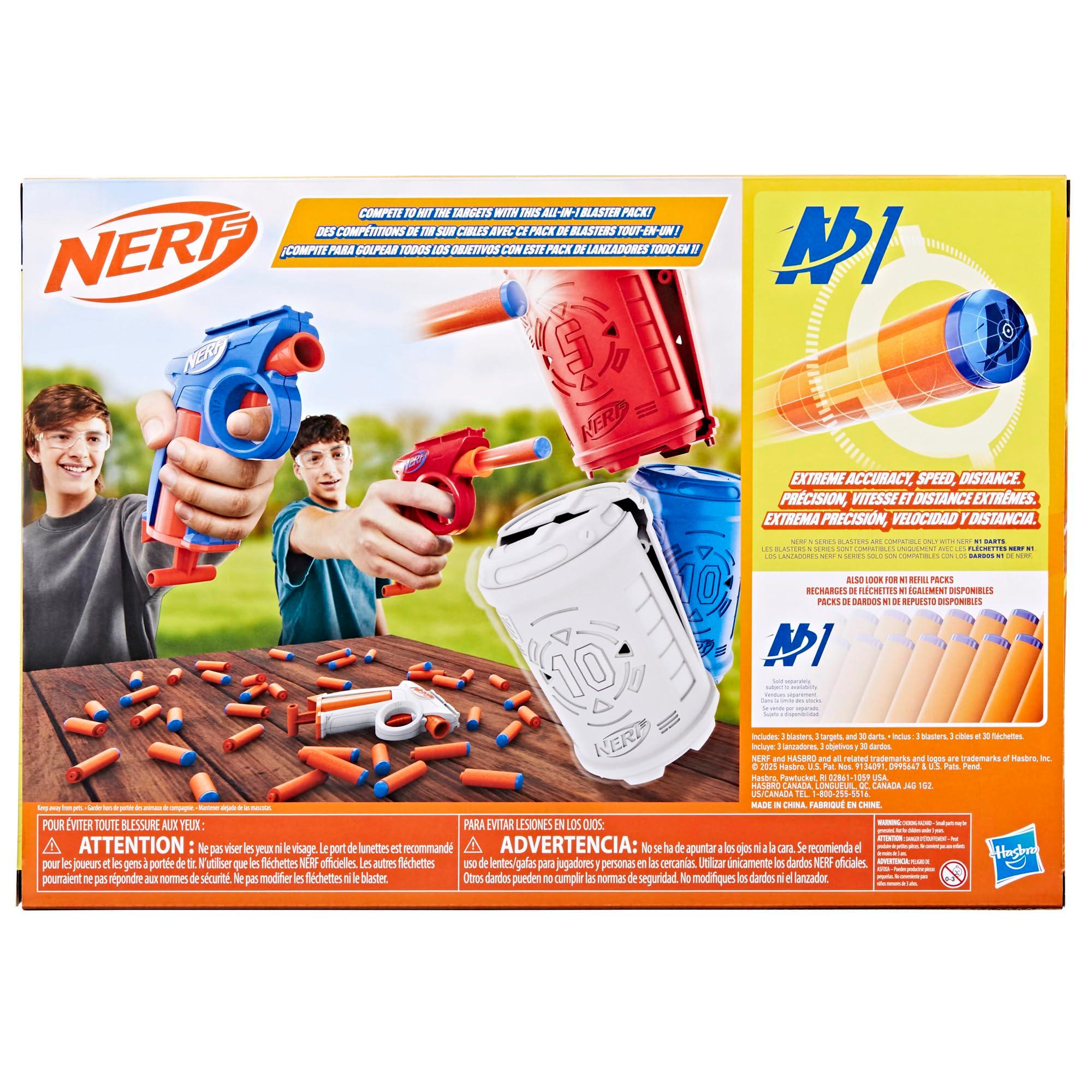 NERF N Series Backyard Triple Pack, Includes 3 Flex Blasters, 3 Targets, 30 N1 Darts, Ages 8+ (Amazon Exclusive) - Image 5