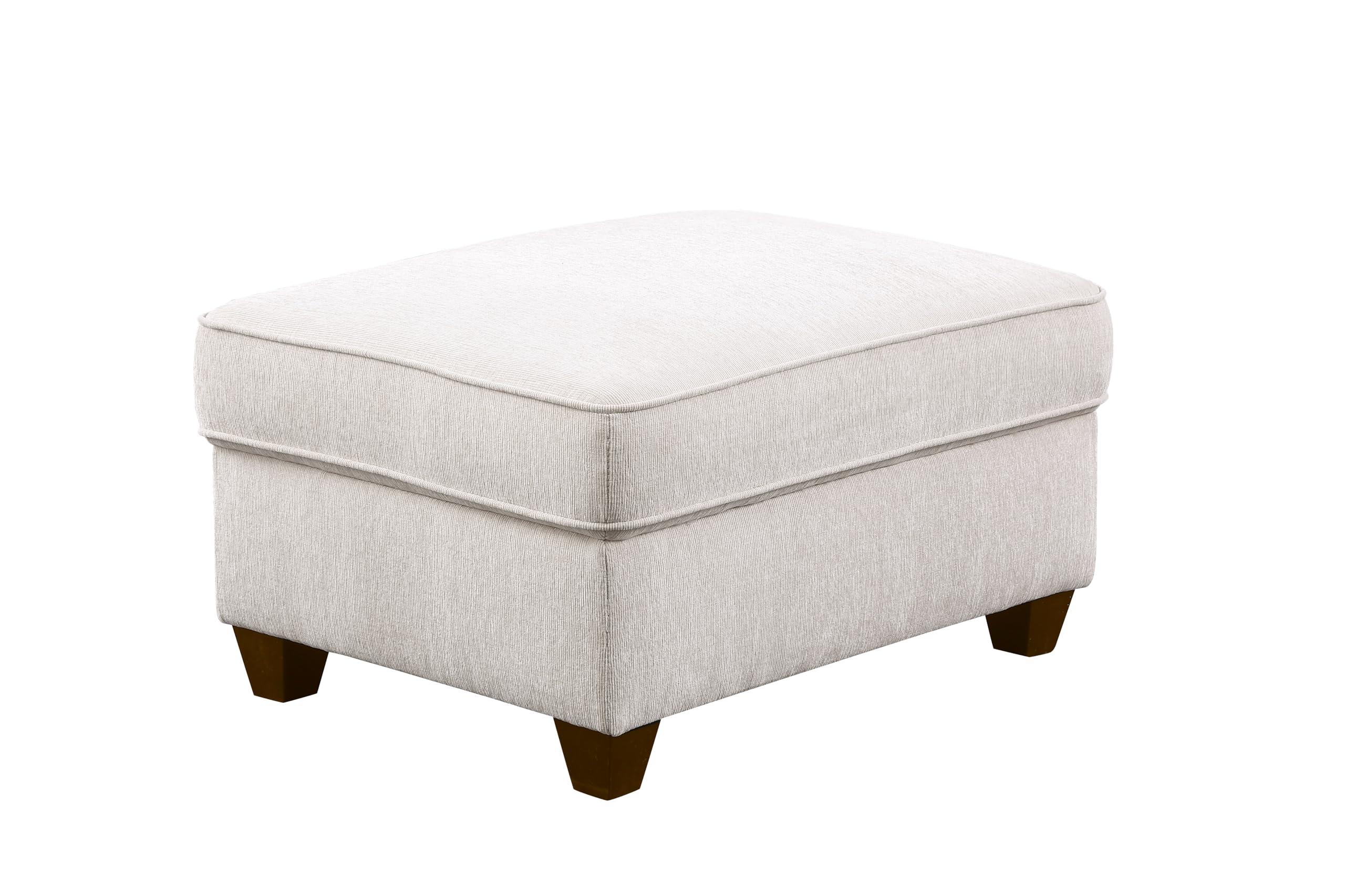 YOPTO 127" L-Shaped Sectional Couch with Movable Ottoman & 6 Throw Pillows,7 Seat Chenille Upholstered Sofa W/2 Cup Holder,USB Port & Hidden Storage Box,DIY Combination,for Living Room,Apartment,Beige - Image 11