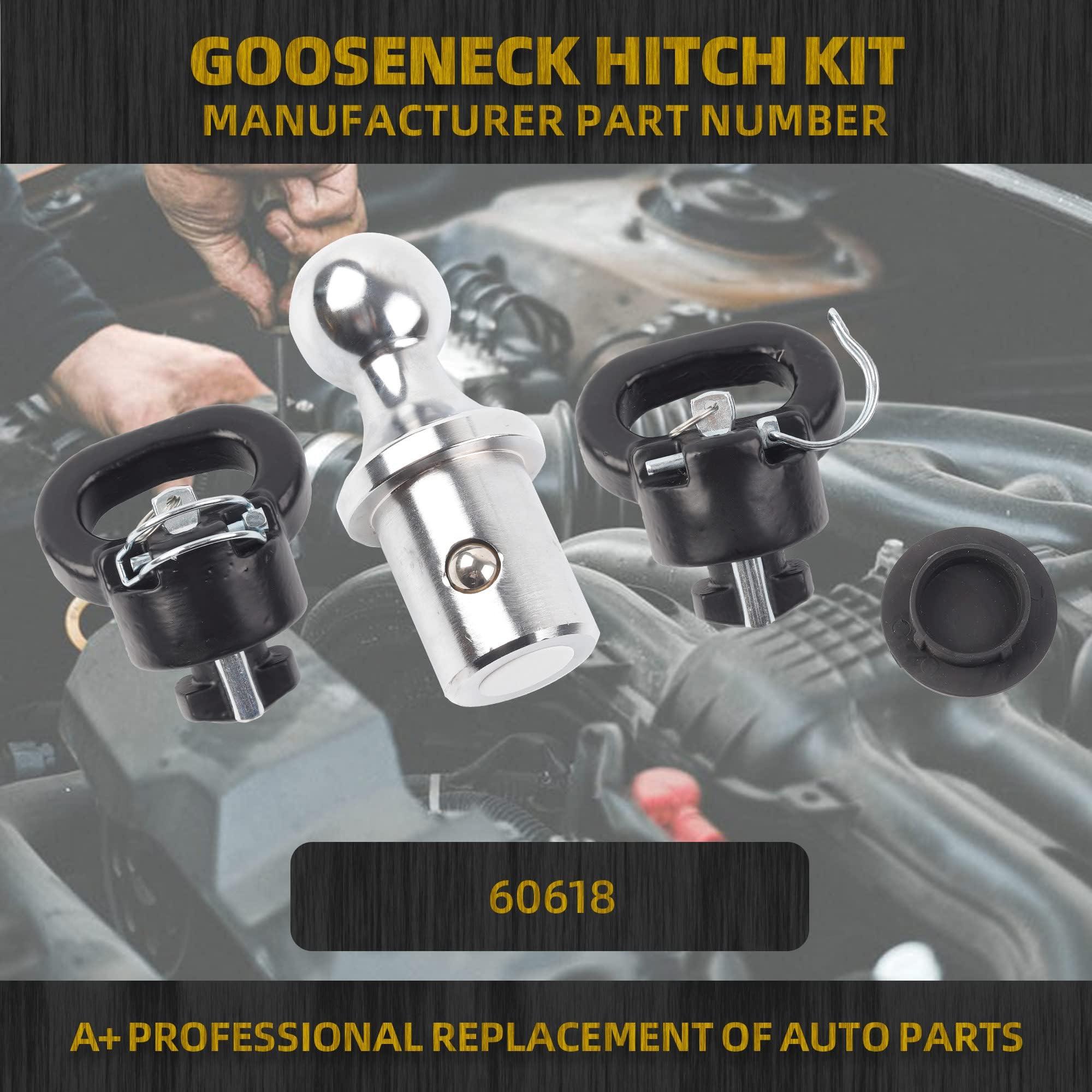 Dasbecan 60618 Gooseneck Ball Safety Chain Kit Gooseneck Hitch Kit 30K 2-5/16-Inch Compatible with 2013-2024 Ram 2500 3500 - Image 2