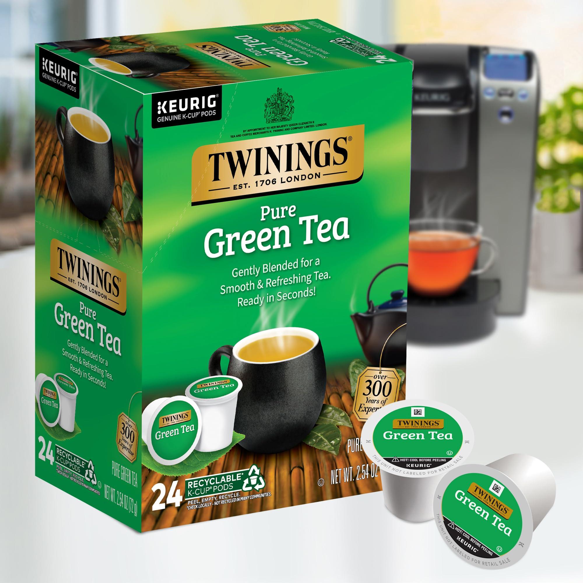 Twinings Pure Green Tea K-Cup Pods for Keurig, 24 Count (Pack of 1), Smooth Flavour, Enticing Aroma, Caffeinated, Enjoy Hot or Iced - Image 3
