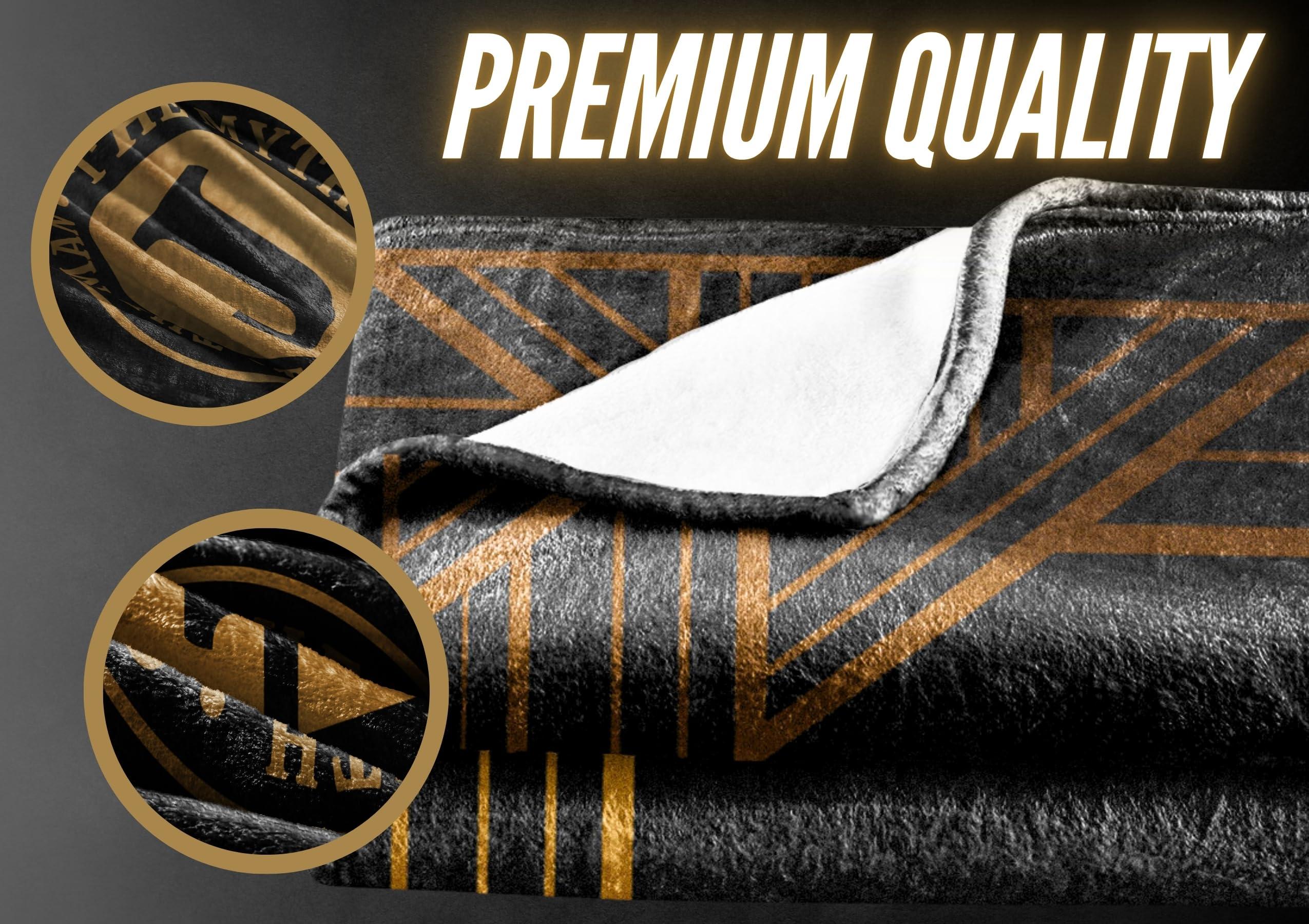 InnoBeta Initial Birthday Gifts for Men, The Man The Myth The Legend Gift Ideas for Dad, Grandpa, Uncle - 300gsm Flannel Blanket - 50"x65"G - Image 4