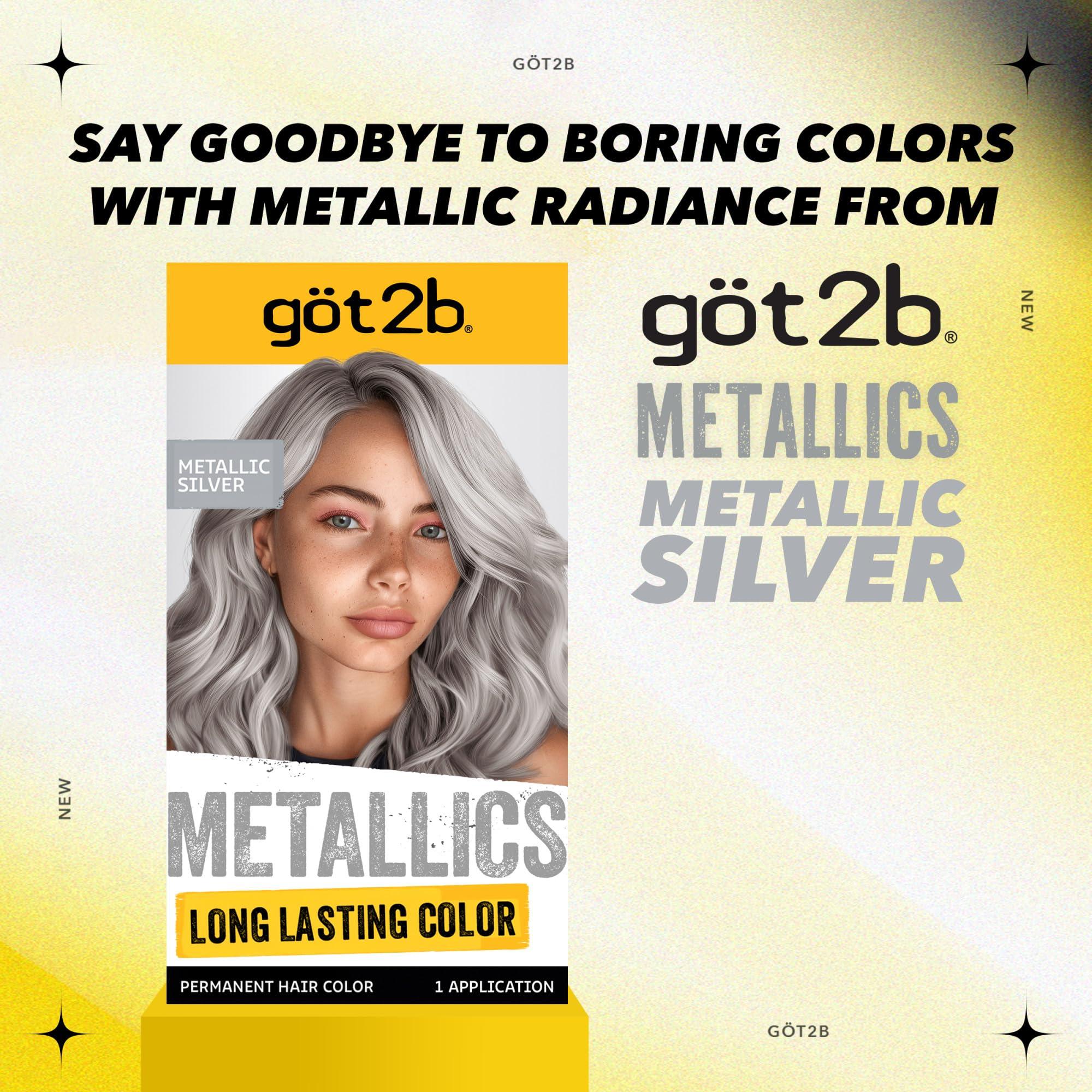 Schwarzkopf Got2b Metallics Permanent Hair Color, M71 Metallics Silver - Image 10