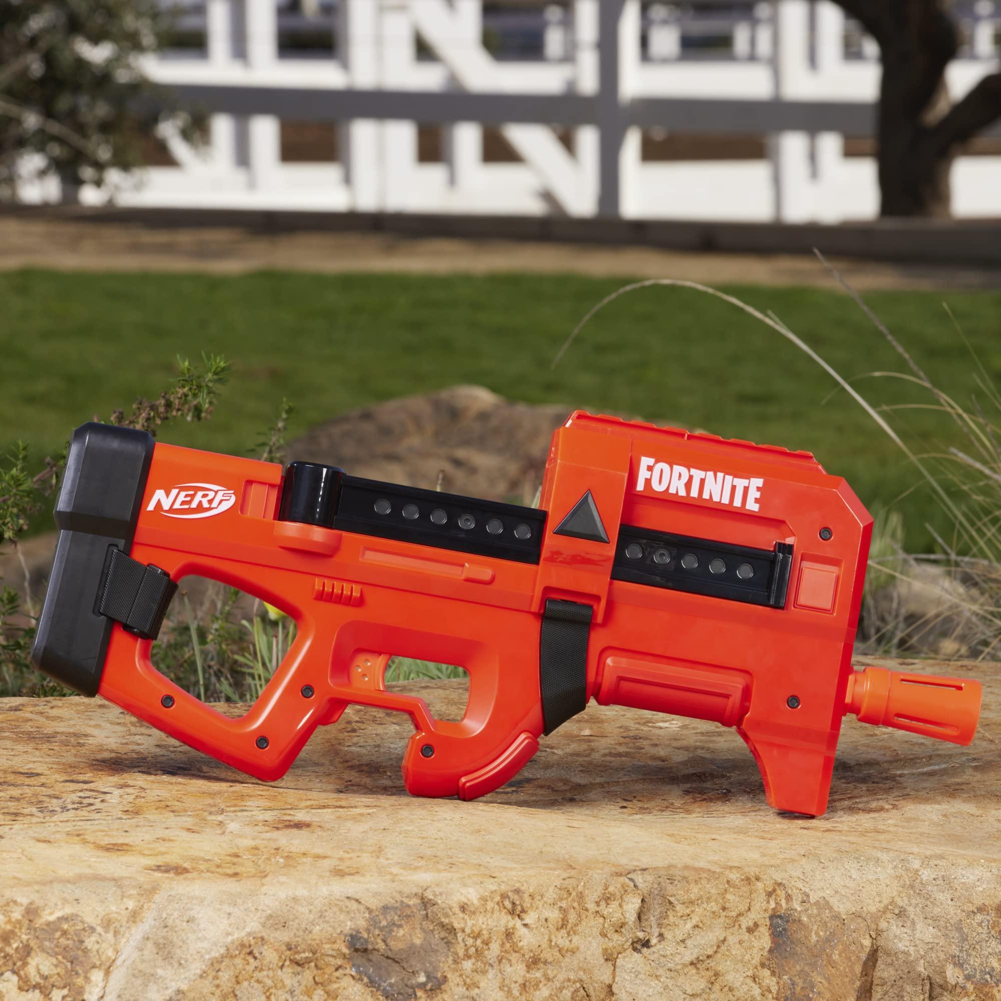 Nerf Fortnite Compact SMG Motorized Blaster, Ultra Red Wrap Design, 8-Dart Internal Clip, 8 Elite Foam Darts, Electric Semi Auto Fortnite Toy Blaster - Image 2