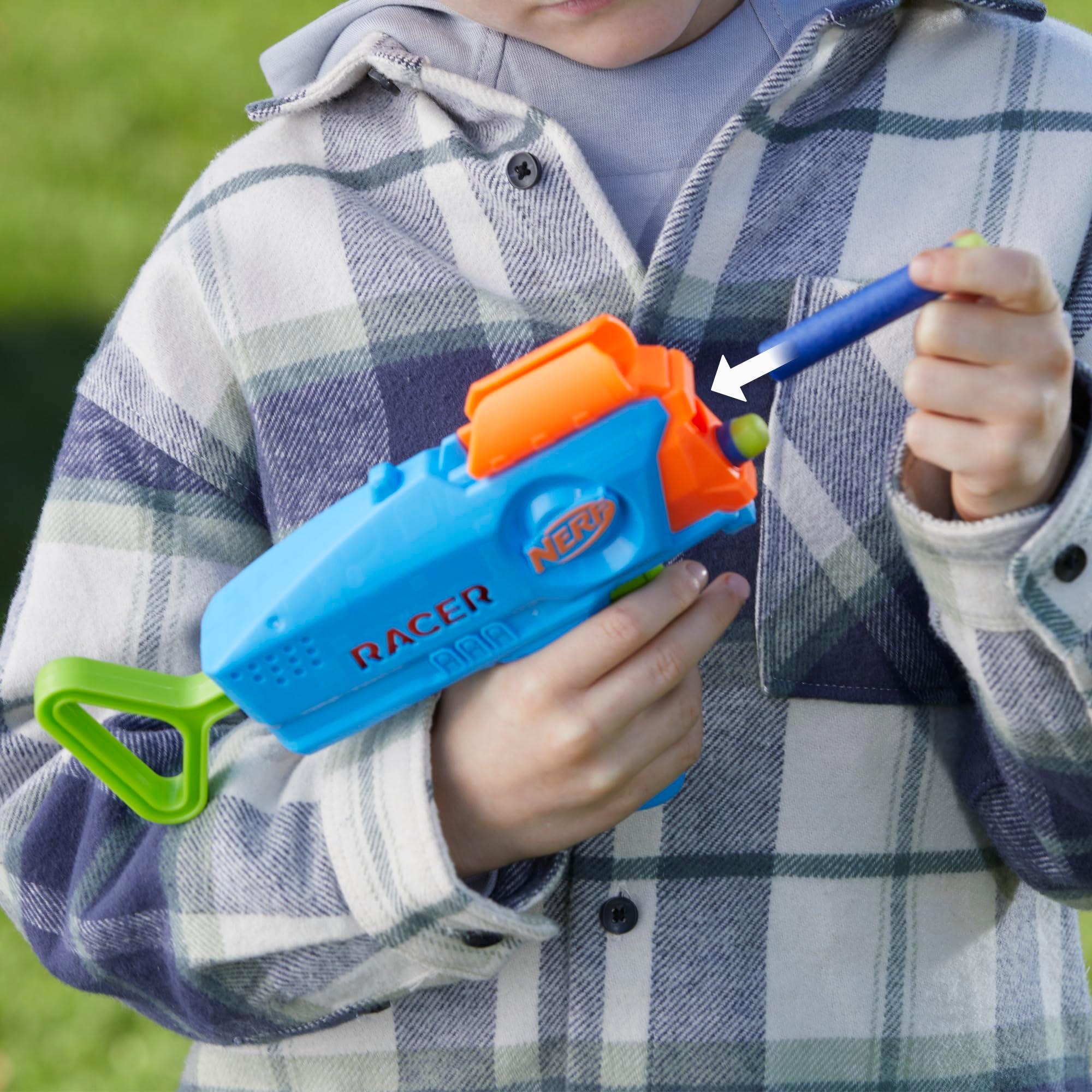 NERF Elite Junior Racer Easy Play Dart Blaster, 4 Nerf Elite Darts, Nerf Blaster Outdoor Toys, for Kids, Ages 6+ - Image 2
