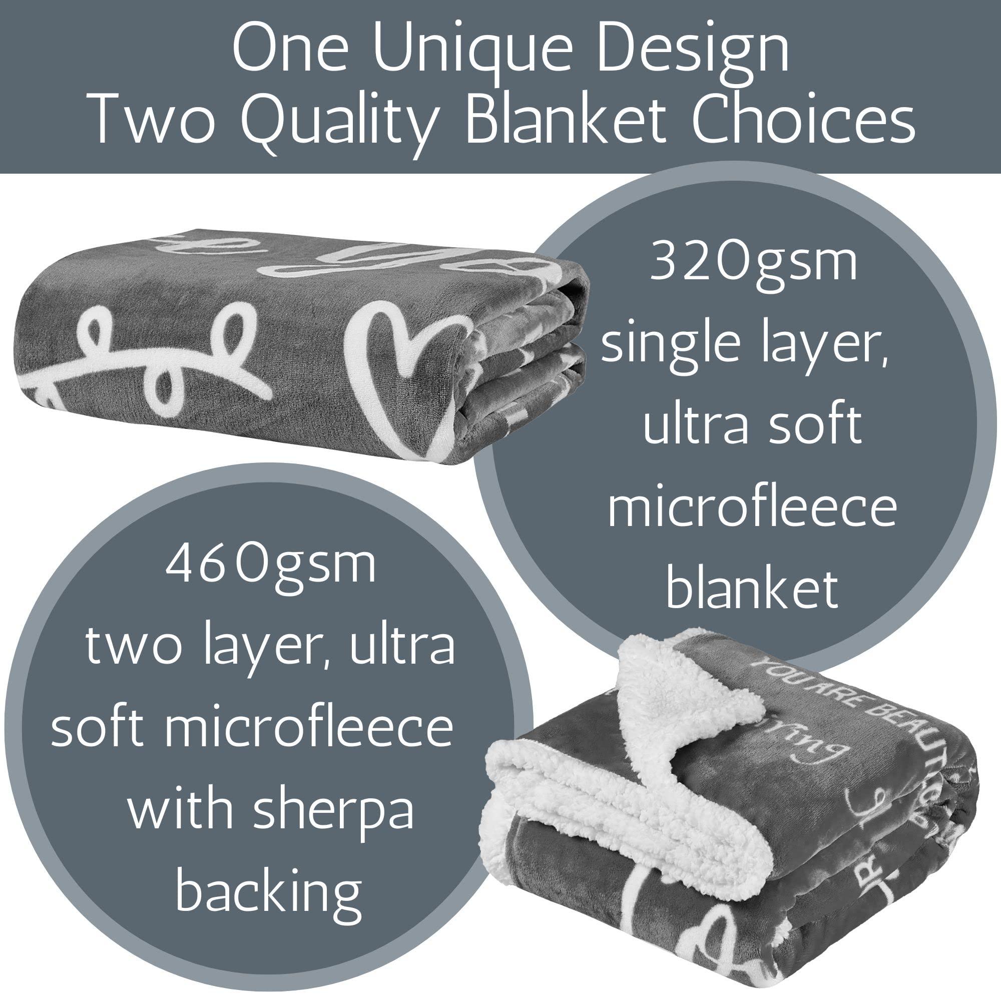 FILO ESTILO Mom Gifts for Birthday, Mothers Day Throw Blanket from Daughter or Son, Thoughtful, Unique, Quality Presents to Say Love You, 60x50 Inches (Grey, Sherpa) - Image 8