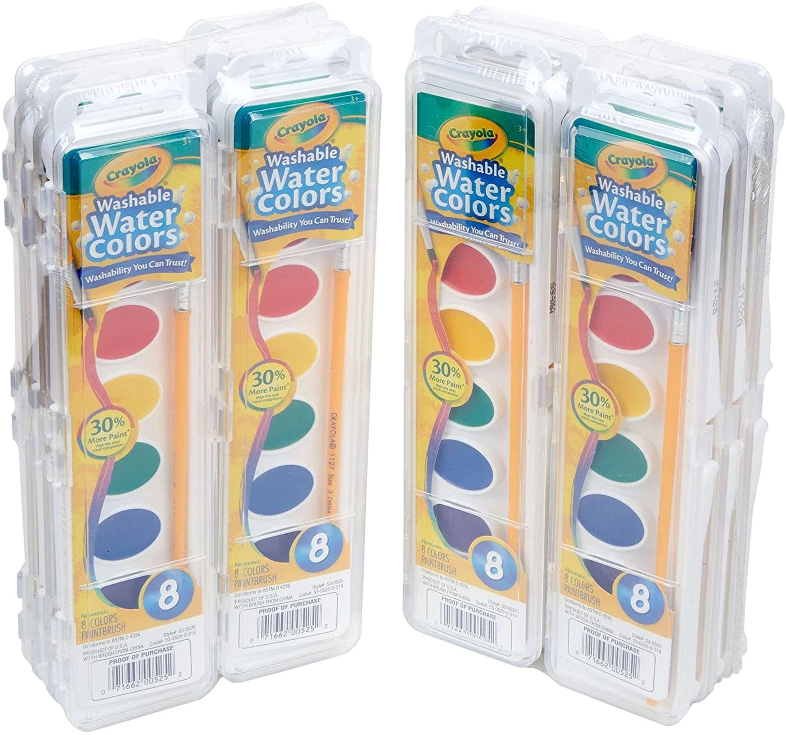 Crayola Washable Watercolor Paint Sets for Kids (12ct), Bulk Classroom Art Supplies for Preschool & Kindergarten, Classroom Learning Activities for Toddlers - Image 6