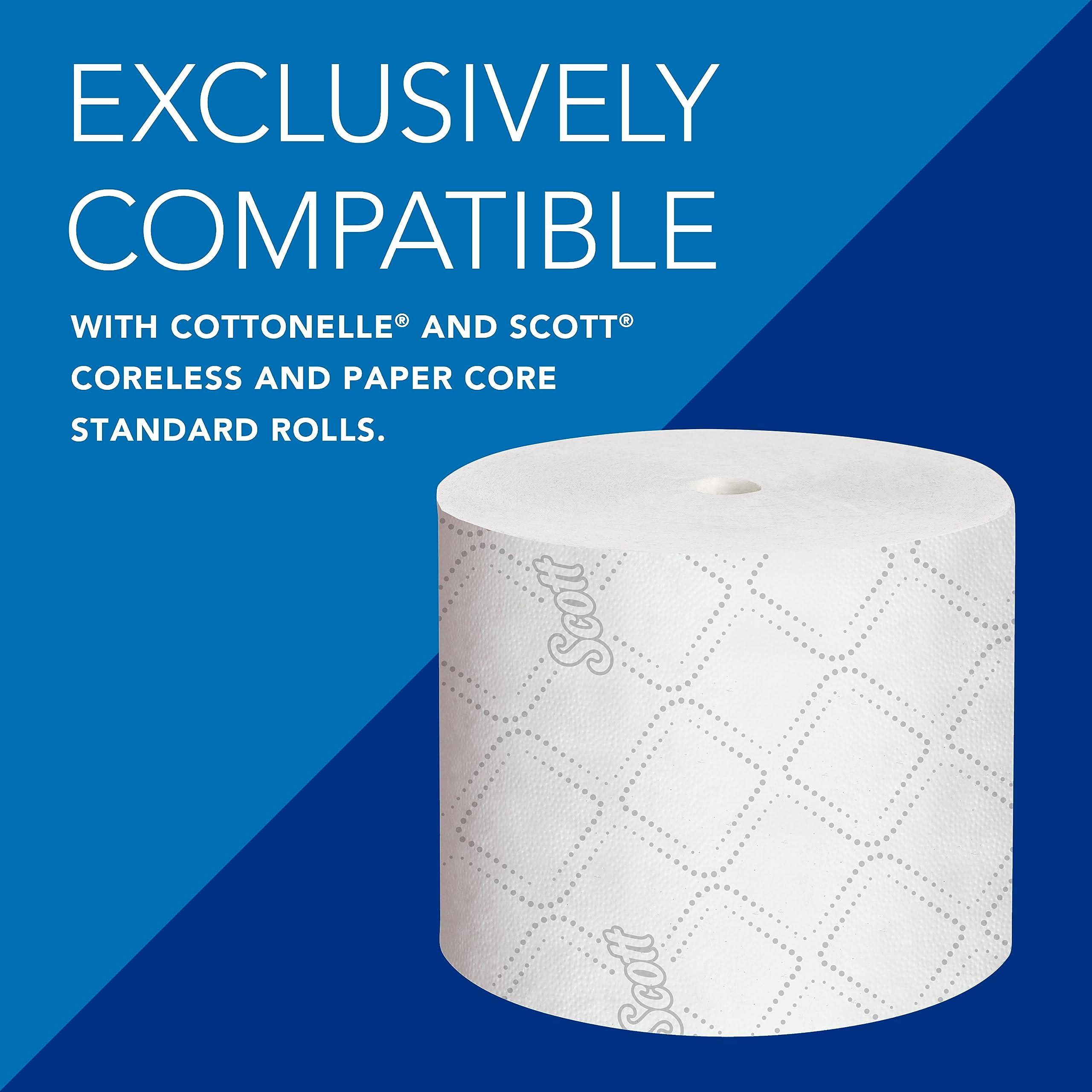 Kimberly-Clark Scott Pro MOD High Capacity Single Roll Bath Tissue Dispenser (44518), Toilet Paper Dispenser for Small Rolls, 12.75” x 11.25” x 6.31”, Black, 1 / Case - Image 4