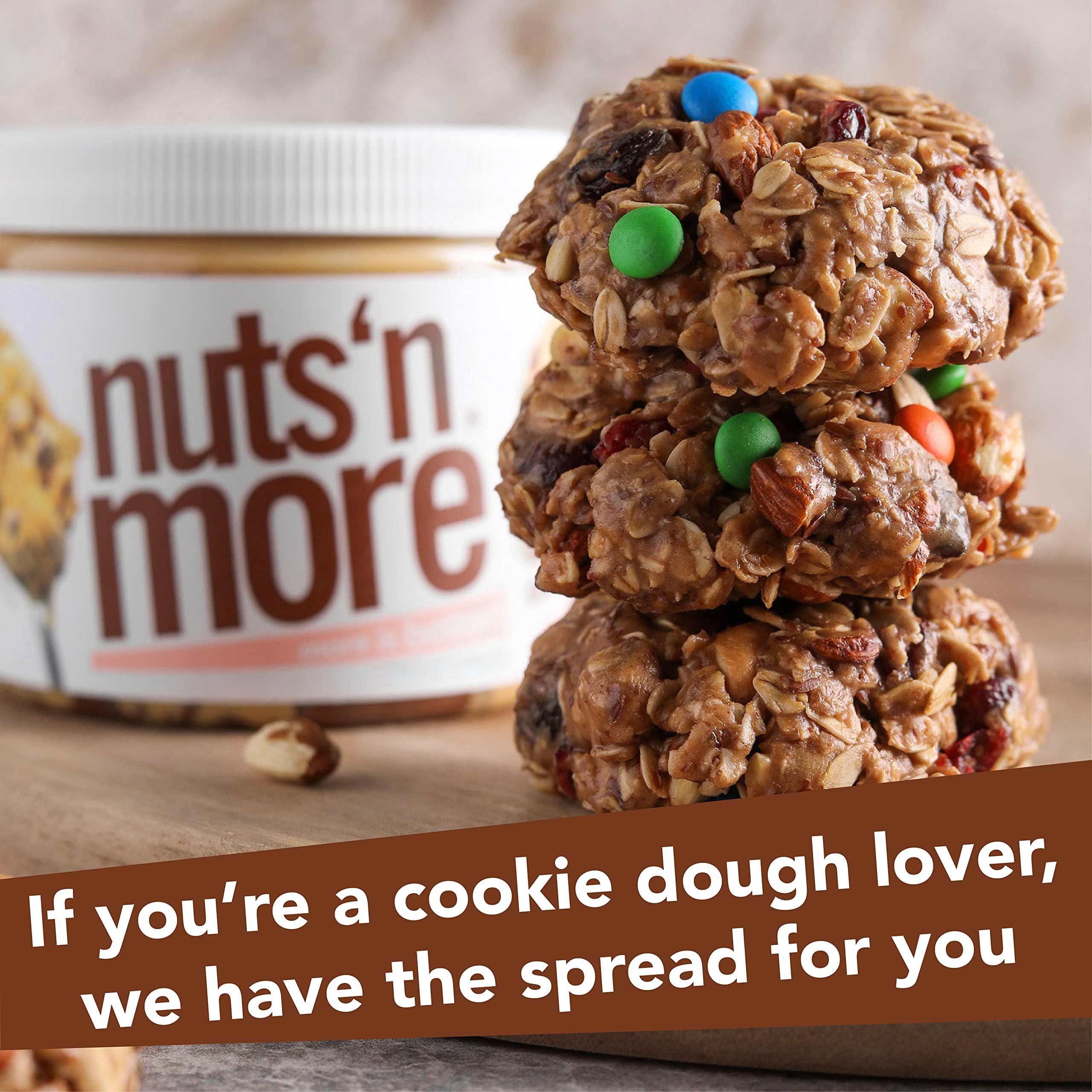 Nuts ‘N More Chocolate Chip Cookie Dough Peanut Butter Spread - High Protein, Low Carb, Low Sugar, Gluten Free, Non-GMO, All-Natural Nut Butter Snack (15oz Jar) - Image 3