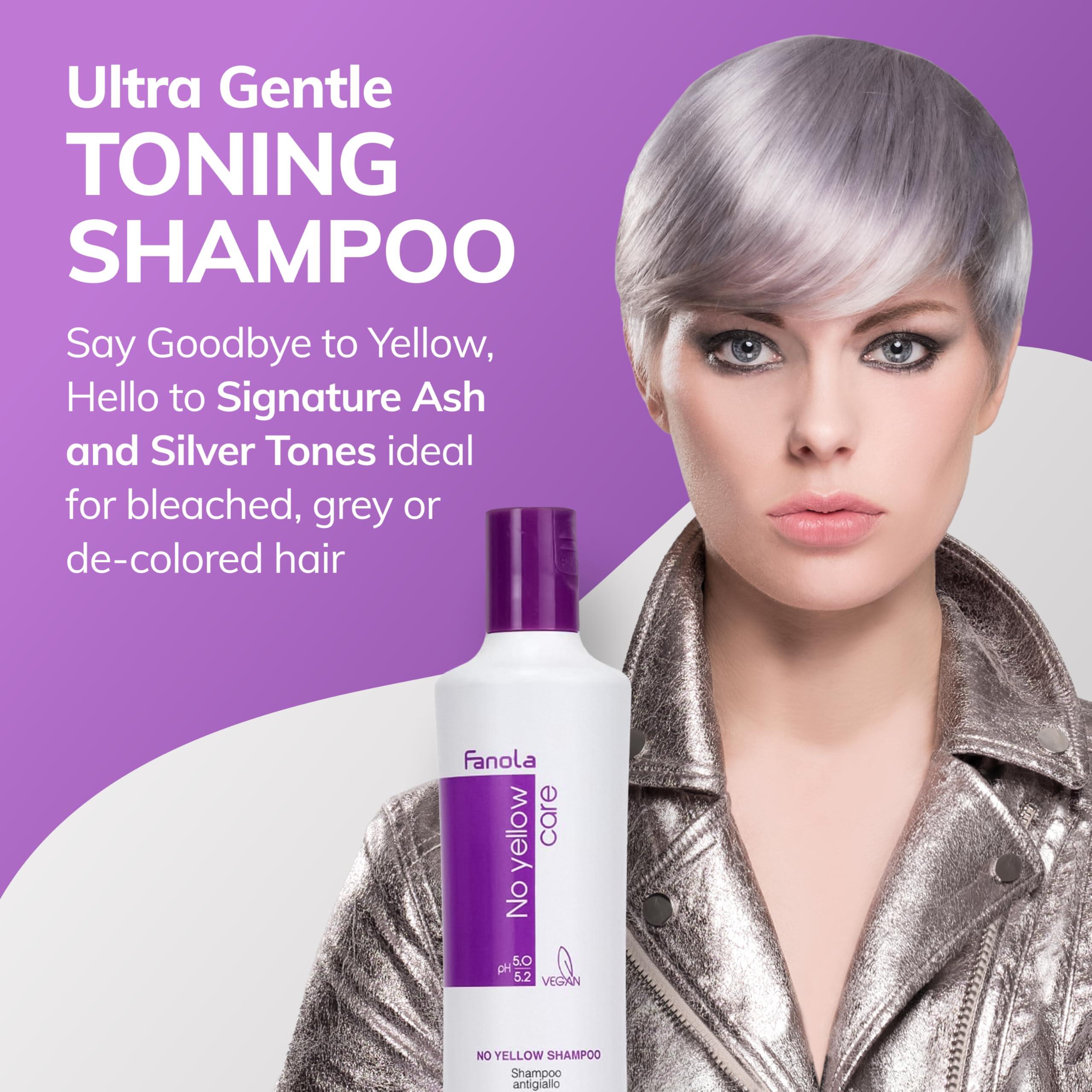 Fanola No Yellow Purple Shampoo - Purple Color Depositing Shampoo for Blondes, Bleached & Grey Hair - Formulated with Violet Pigment to Remove Brassy Tones from Hair (11.83 Fl oz) - Image 4
