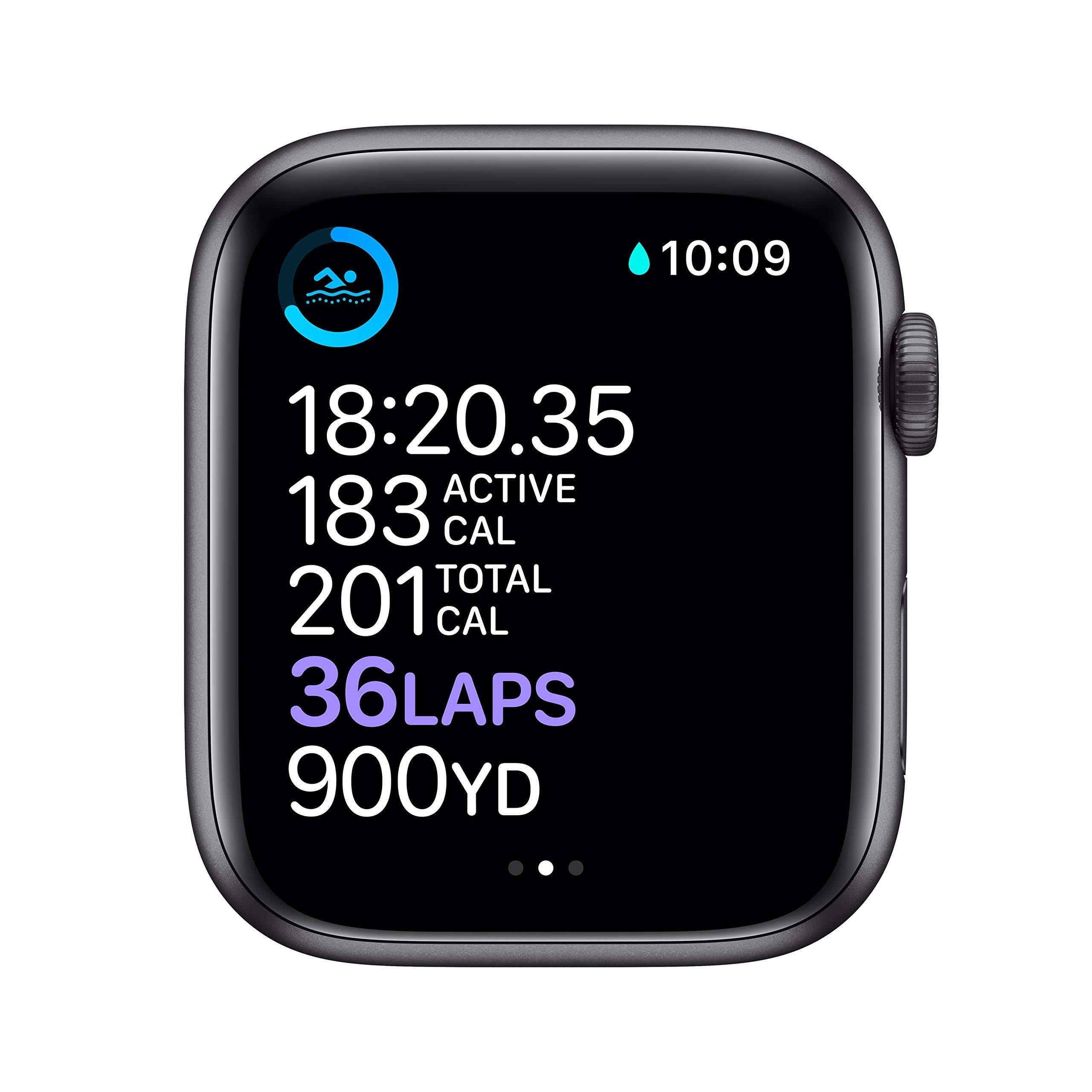 Apple Watch Series 6 (GPS, 44mm) - Space Gray Aluminum Case with Black Sport Band (Renewed) - Image 4