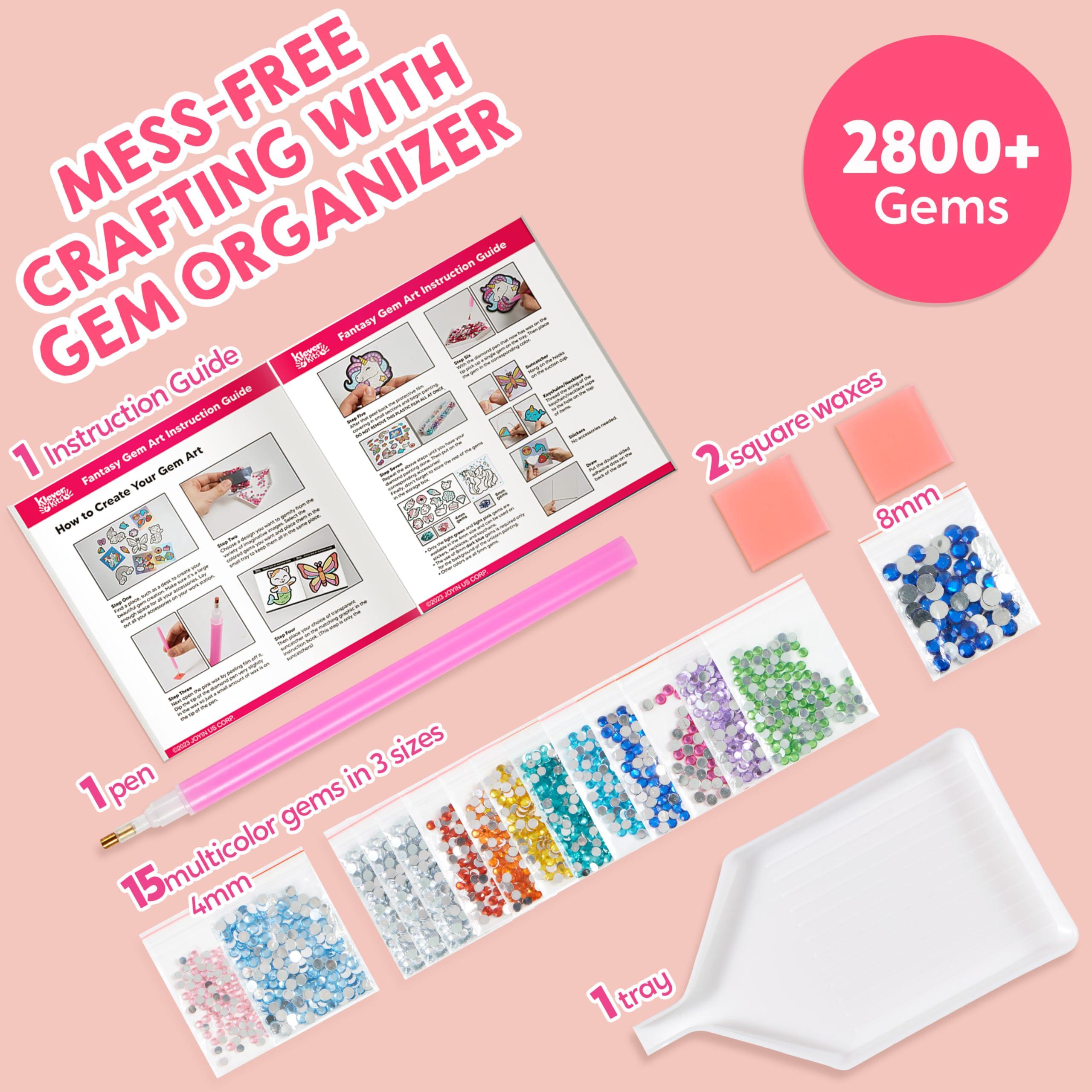 Klever Kits 16 Projects Gem Painting, Kids Diamond Gem Painting Kit with 5D Gem, Arts and Crafts for Girls Ages 6-12, Gem Craft Activities Kits, Premium Art Gift Ideas for Girls Ages 6, 7, 8+ - Image 7