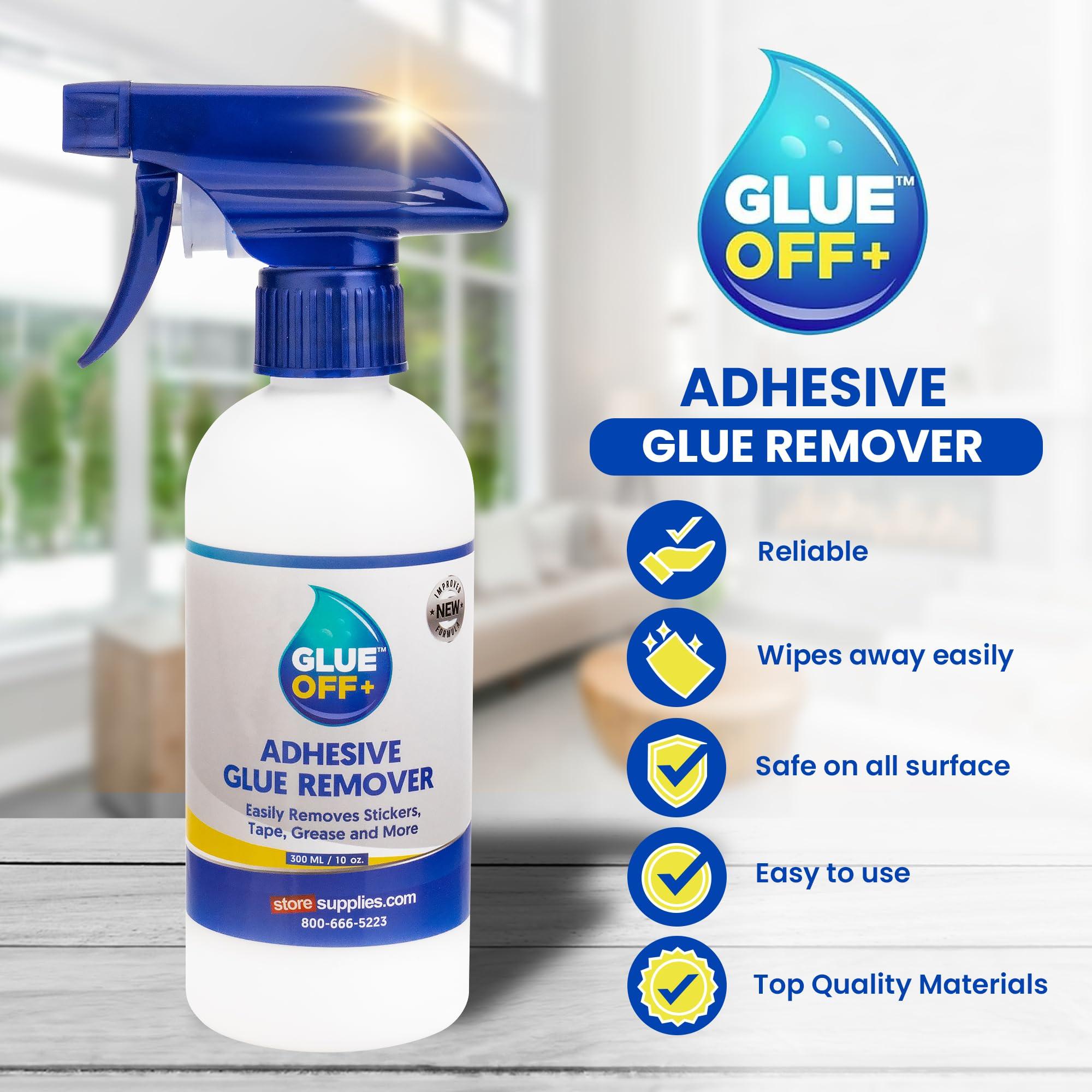 Perco Glue Off Adhesive Remover - Set of 2 10 fl. oz with Scraper | Glue Remover Spray Effortlessly Erase Adhesive Hassles & Car Stickers - for Label Sticker Residue - Image 3