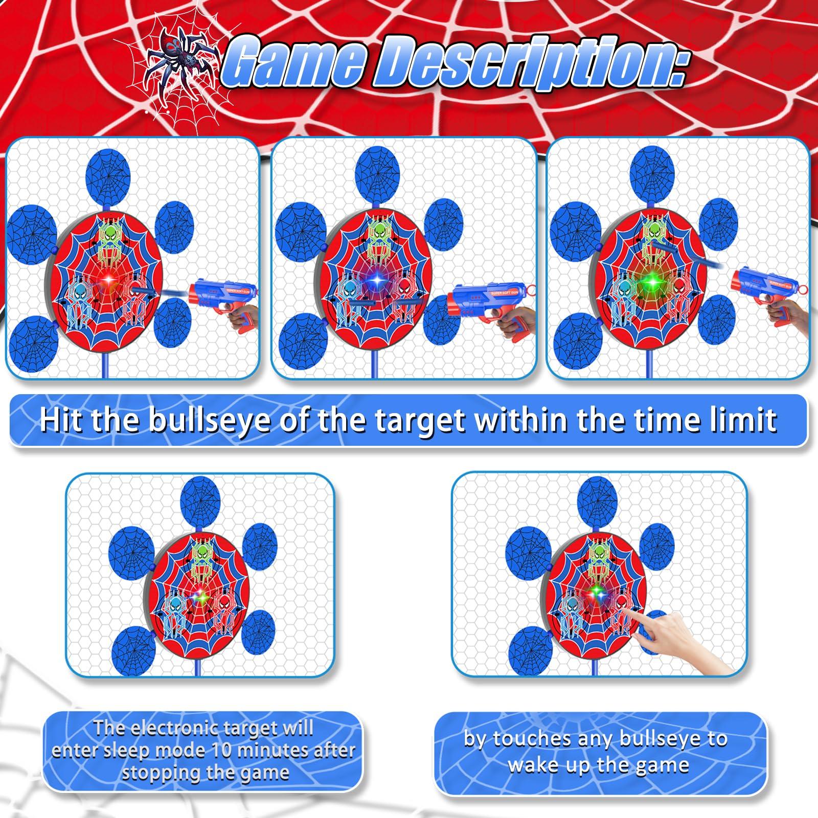 Shooting Games Toys for Nerf Gun Party, Shooting Targets with 2 Toy Guns 40 Foam Darts Kids Outdoor Indoor Toys for Birthday Easter Xmas Gifts for 4 5 6 7 8 9 10+ Year Old Boys Kids - Image 5