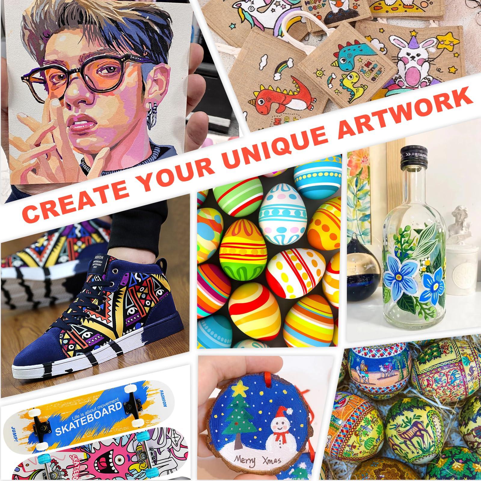 Oficrafted 80 Colors Acrylic Paint Pens, Premium Acrylic Paint Markers, Paint Pens & Paint Markers for Wood, Canvas, Rock Painting, Stone Surfaces,DIY Crafts Making - Image 9