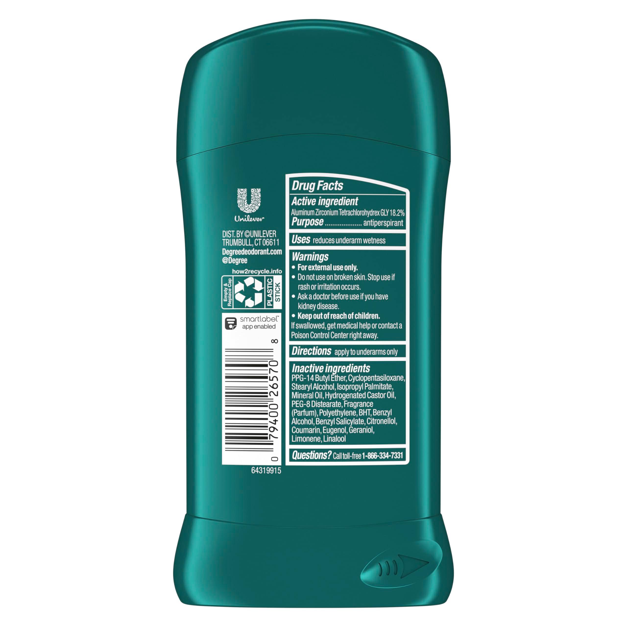 Degree Men Original Protection Antiperspirant Deodorant, Sport, 2.7 oz pack of 6 - Image 2