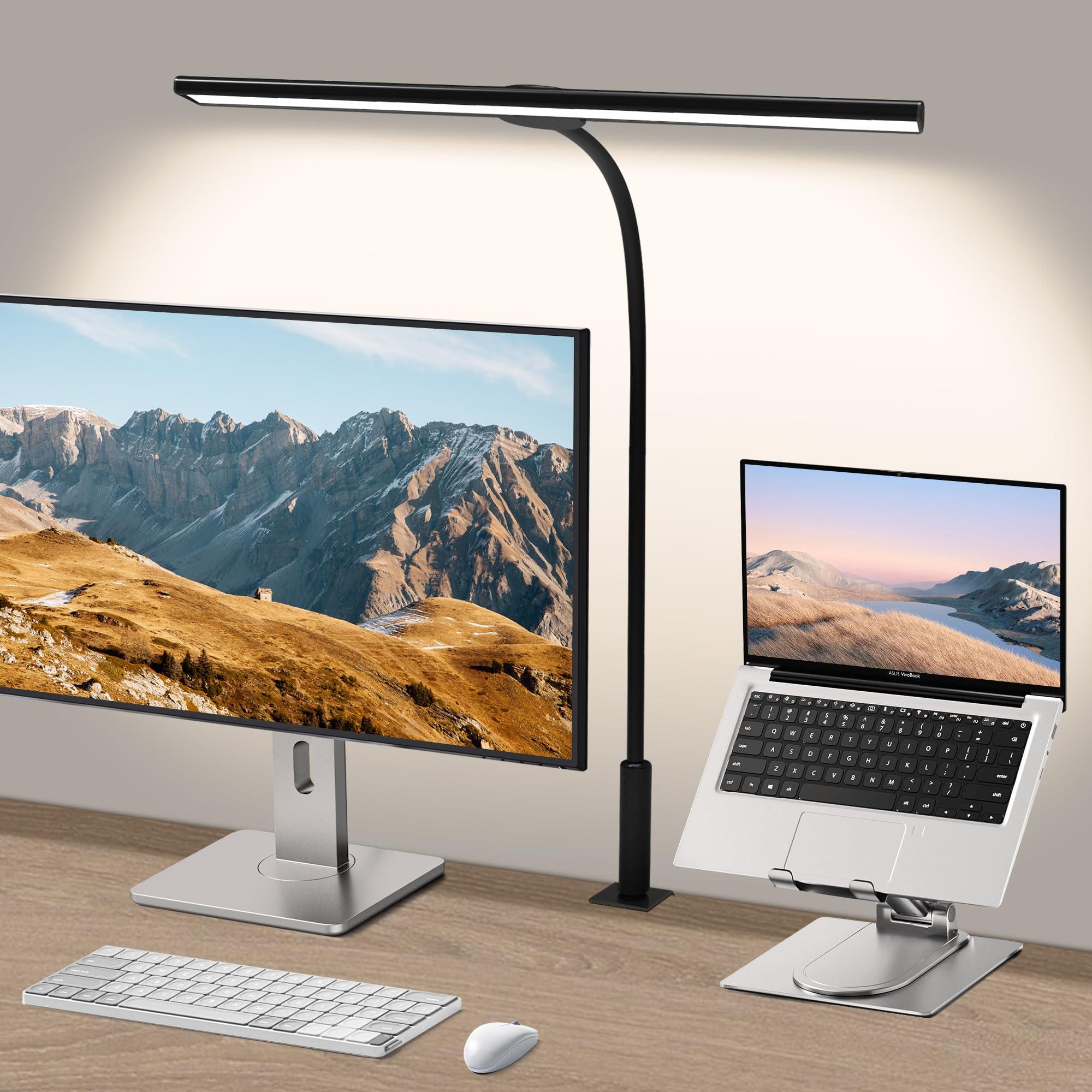 SEOUFRDZ LED Desk Lamp with Clamp, Eye-Caring Adjustable Brightness, 3 Lighting Modes, Touch & Remote Control Clip Light for Home Office, Study, Computer Work, Reading, Puzzle, Task (Black) - Image 9