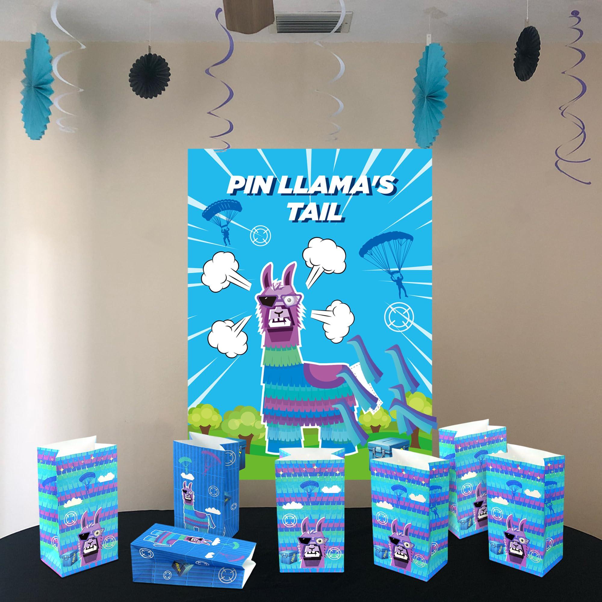 Haxpacal Video Game Party Gift Bags 32pcs Llama Themed Birthday Treat Bags for Video Game Llama Party Paper Bag Candy Snack Box Supplies, 8.6x4.7x3.2 in - Image 2
