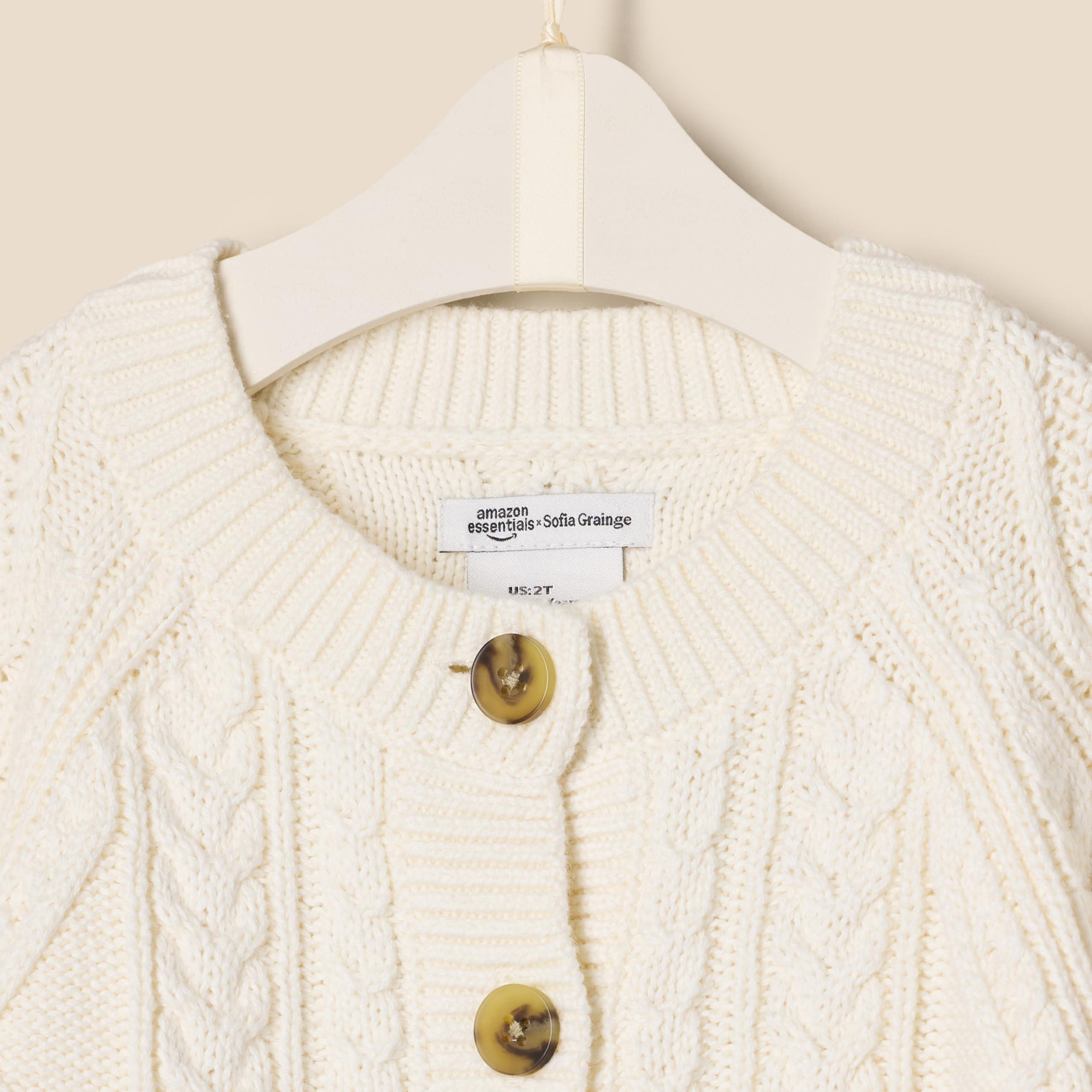 Amazon Essentials x Sofia Grainge Unisex Toddlers and Babies' Fisherman Cardigan Sweater - Image 5