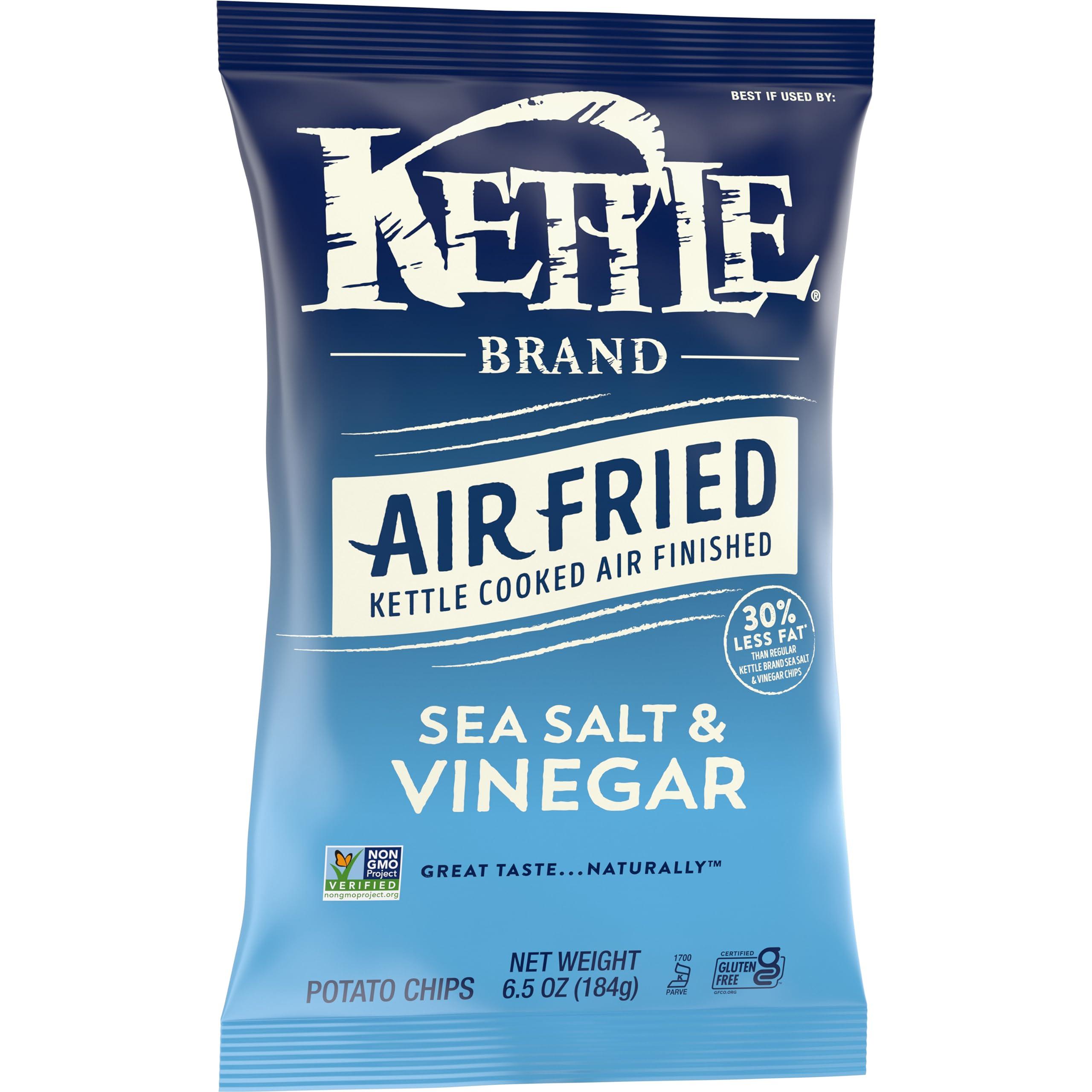 Kettle Brand Potato Chips, Air Fried Sea Salt & Vinegar Kettle Chips, 6.5 Oz Bag - Image 7