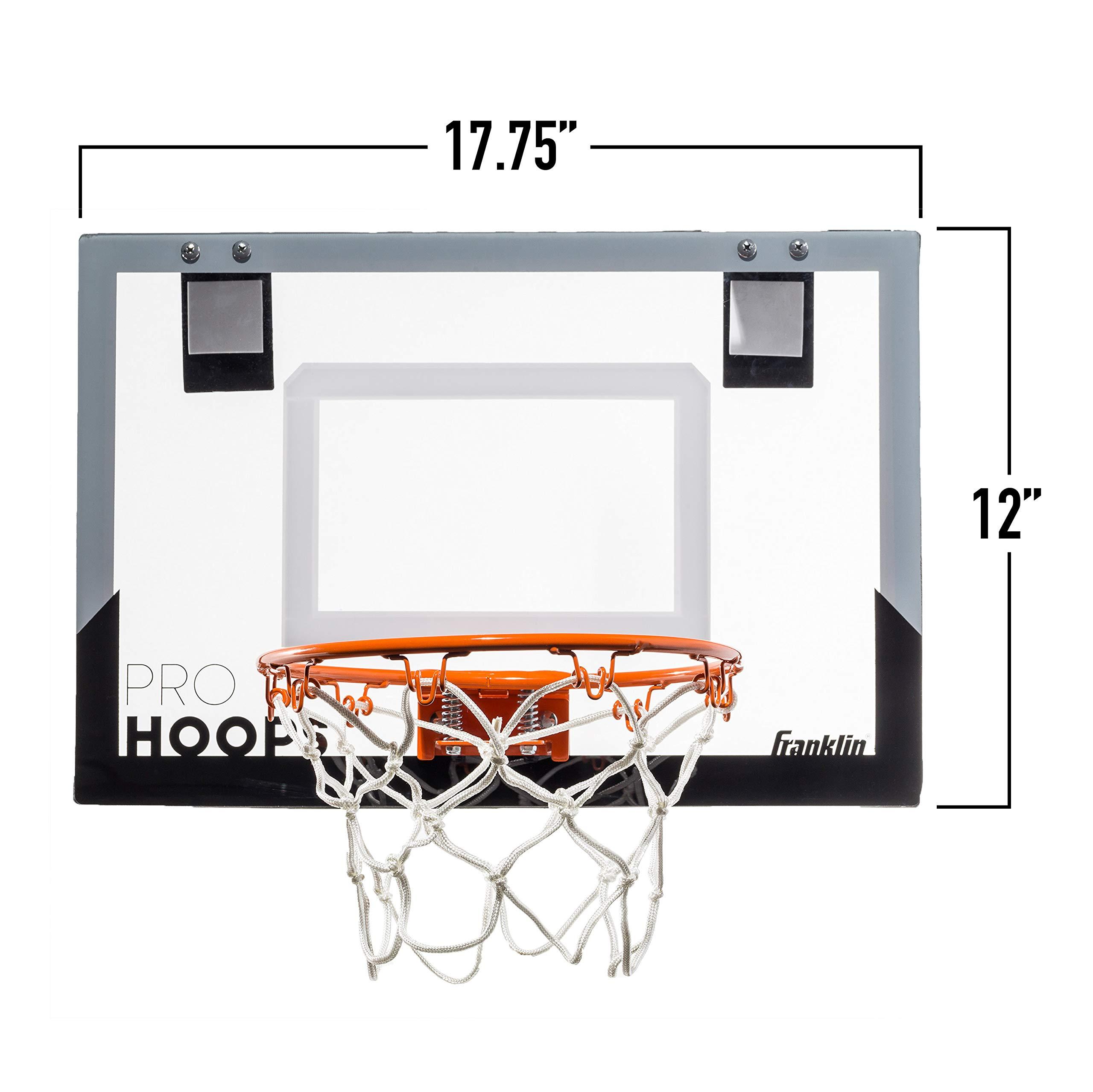 Franklin Sports Mini Basketball Hoops-Indoor Over The Door Mini Hoop+Basketball Sets-Perfect Accessory for Bedroom+Office - Image 2