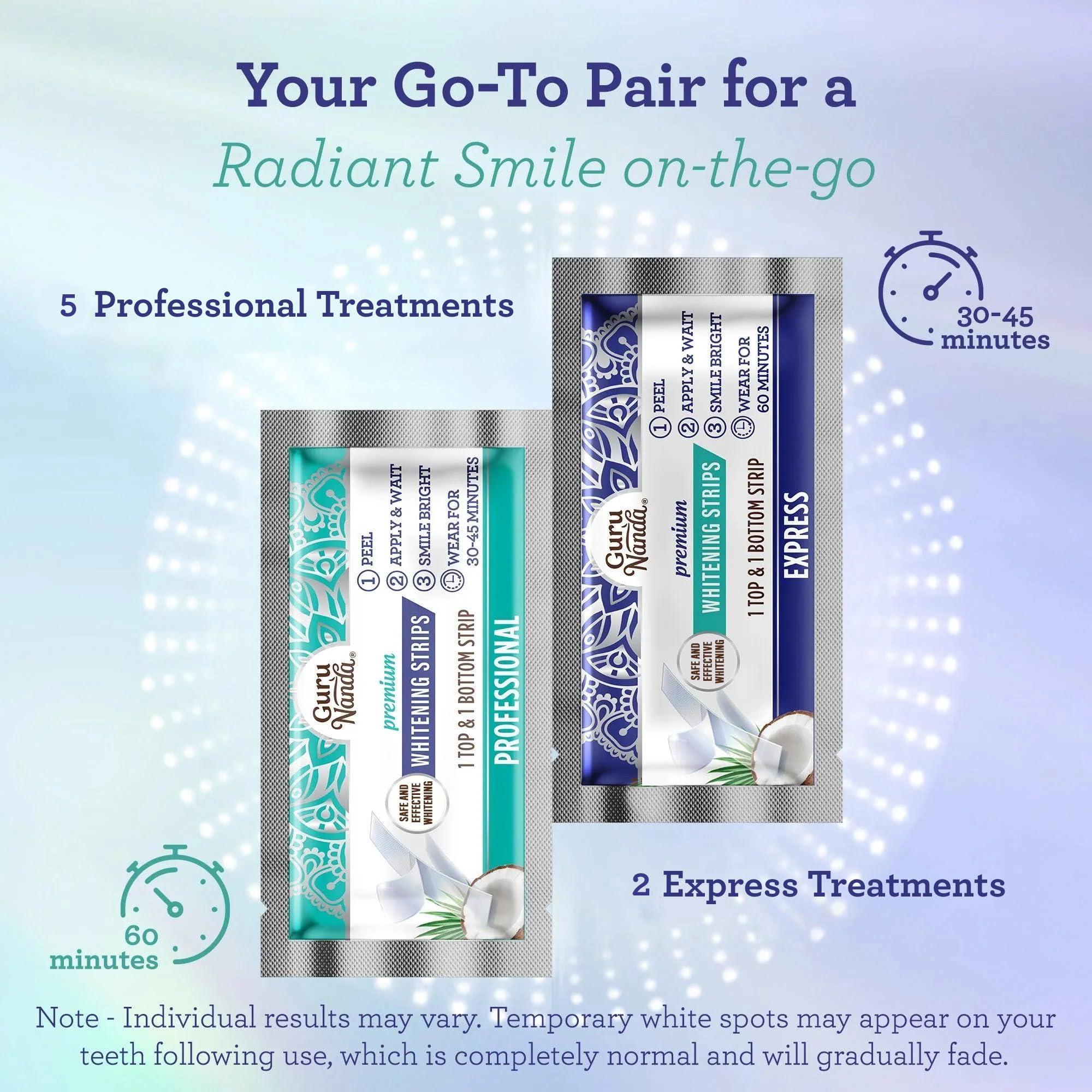GuruNanda Teeth Whitening Strips - 7-Day Treatment with Non-Slip, Dry Strip Technology - Whitening Designed with Care for a Brighter Smile - Image 6