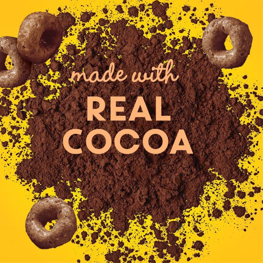 Chocolate Cheerios, Heart Healthy Gluten Free Breakfast Cereal, Made with Whole Grain Oats, Family Size, 19.2 oz - Image 3
