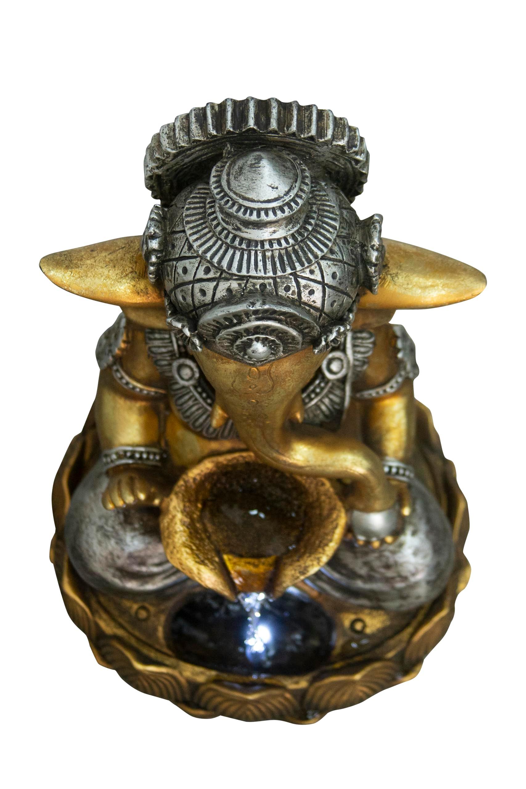 Hi-Line Gift Fountain-Tabletop Lord Ganesh Sculptural Fountain with WT LED - Image 7