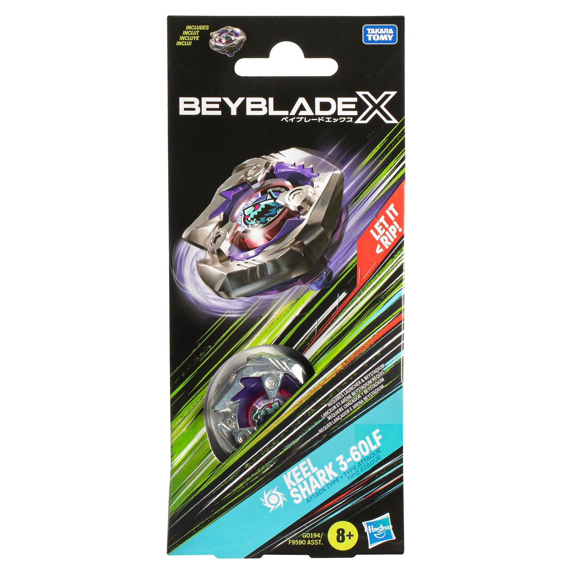 Beyblade X Keel Shark 3-60LF Booster Pack Set with Attack Type Right-Spinning Top; Battling Top Toys for 8 Year Old Boys and Girls - Image 3