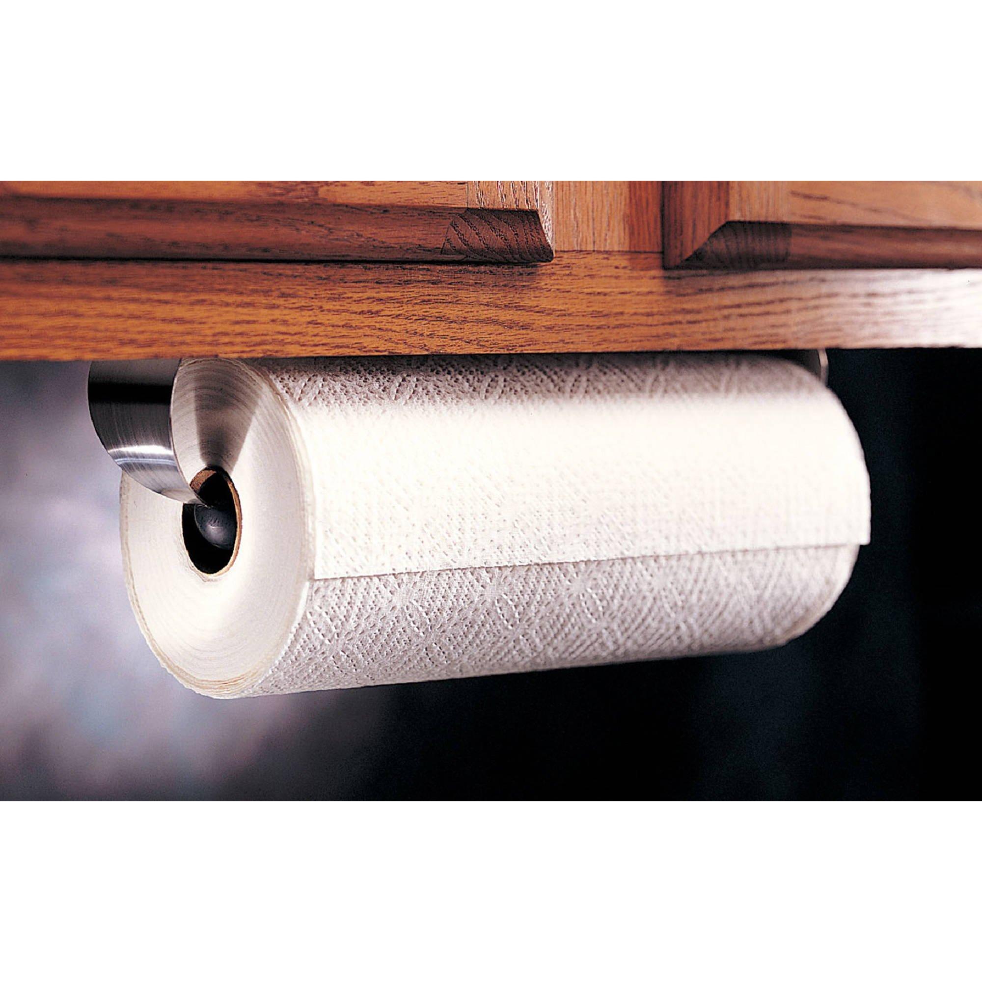 Prodyne Under Cabinet Paper Towel Holder, Silver and Black Small - Image 5