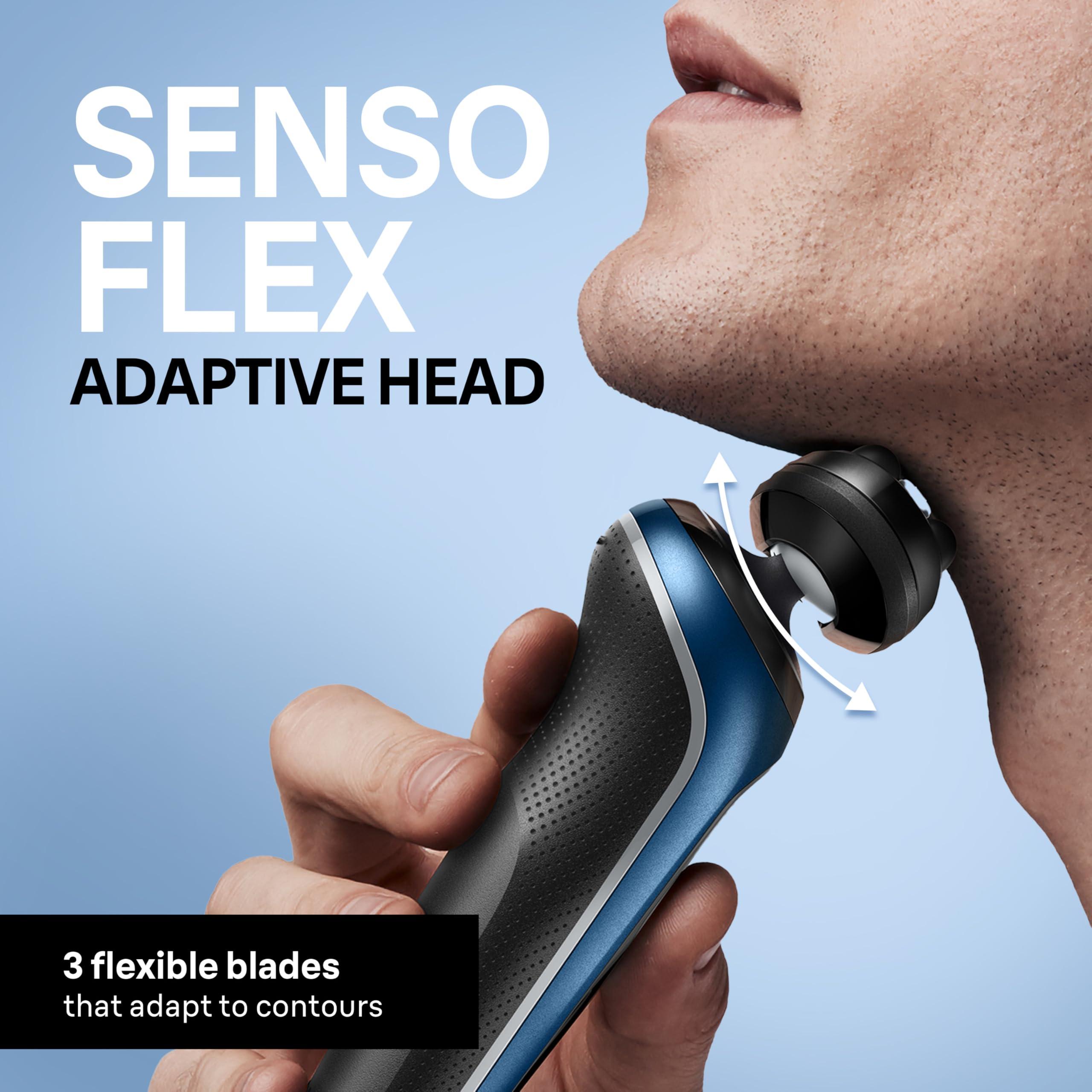 Braun Electric Shaver for Men, Series 6 6177cc, Wet & Dry Shave, Turbo & Gentle Shaving Modes, Foil Shaver, Blue - Image 7