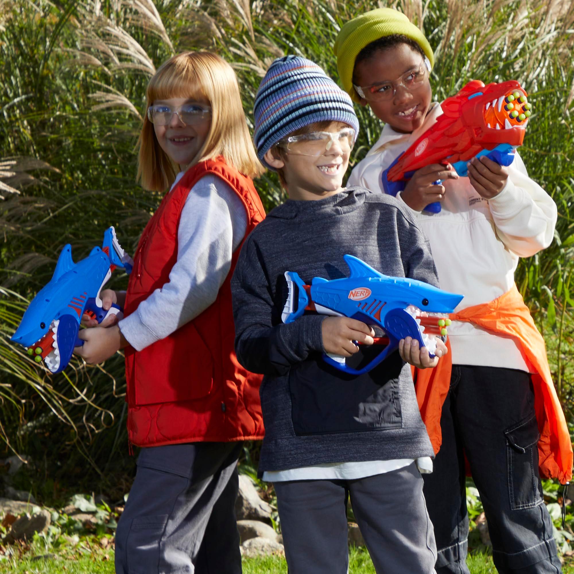 NERF Junior Wild Sharkfire, Easy Play Dart Blaster, 8 Nerf Elite Darts, Nerf Blaster Shark Toys for 6 Year Old Boys & Girls & Up, Outdoor Toys - Image 12