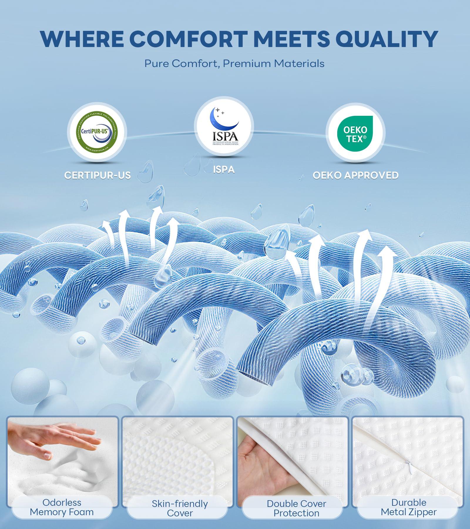No More Aches Neck Pillow for Pain Relief, Adjustable Cervical Pillow for Neck Support with Armrest, Odorless Ergonomic Contour Memory Foam Pillows,Orthopedic Bed Pillow for Side Back Stomach Sleeping - Image 4