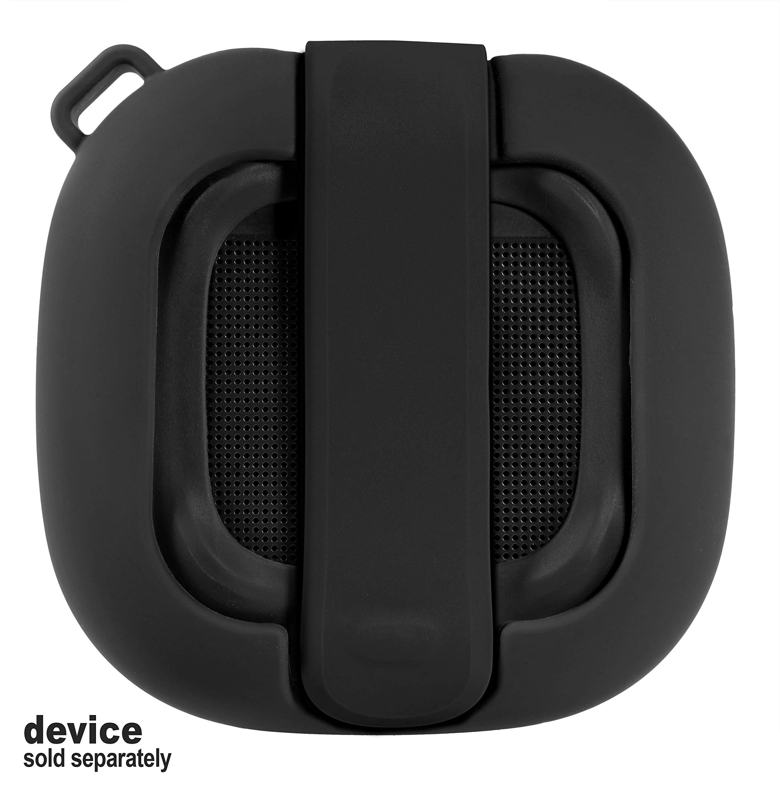 Silicone Cover Sleeve for Bose SoundLink Micro Portable Outdoor Speaker, Customized Design Skin Giving All 6 Directions Protection, Best Matching in Shape and Color(Black) - Image 4