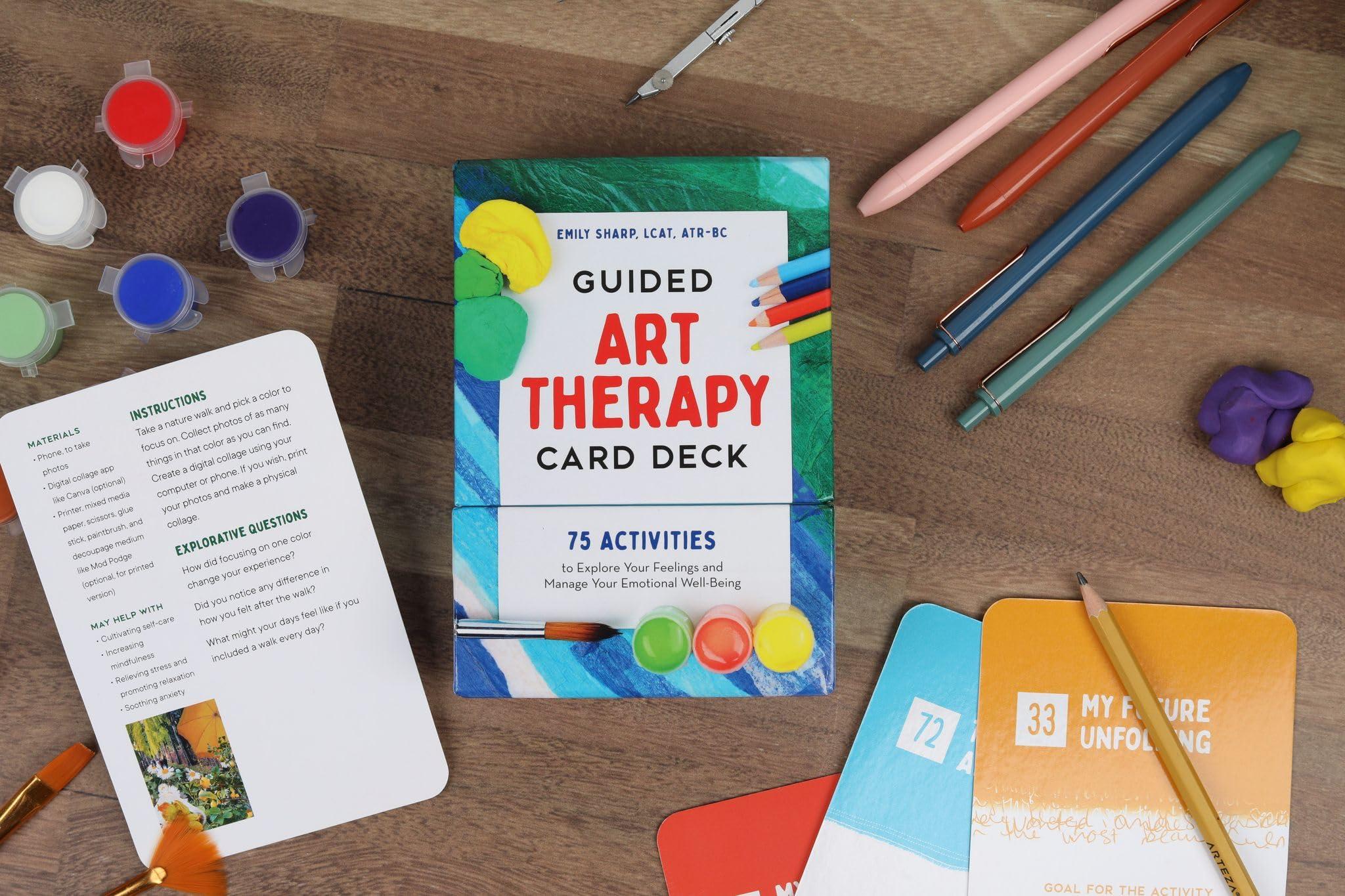 Guided Art Therapy Card Deck: 75 Activities to Explore Your Feelings and Manage Your Emotional Well-Being - Image 5