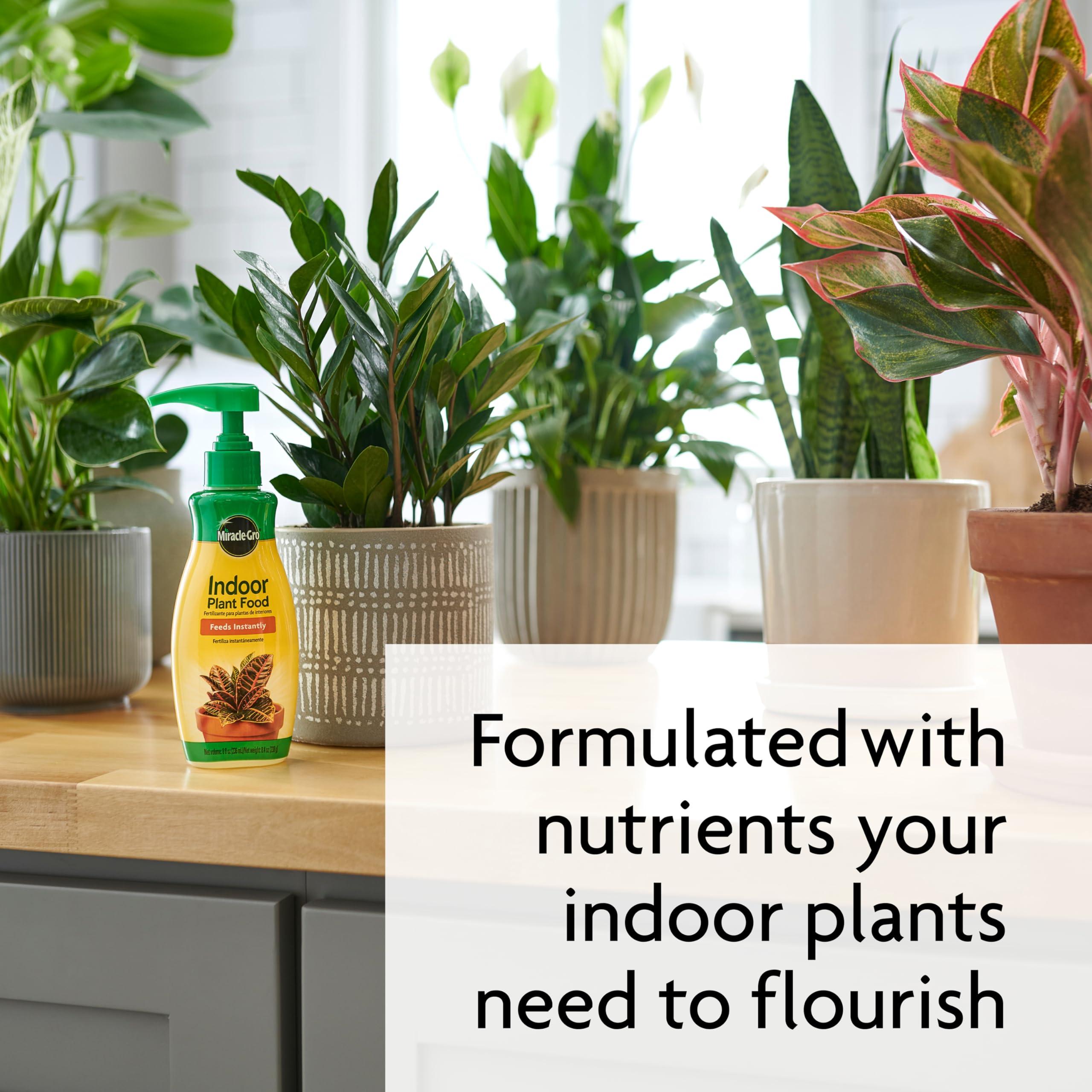 Miracle-Gro Indoor Plant Food, Liquid Plant Food for Houseplants, Snake Plants, Peace Lilies, Flowers, Vegetables, Herbs and More, 8 oz., 2-Pack - Image 5