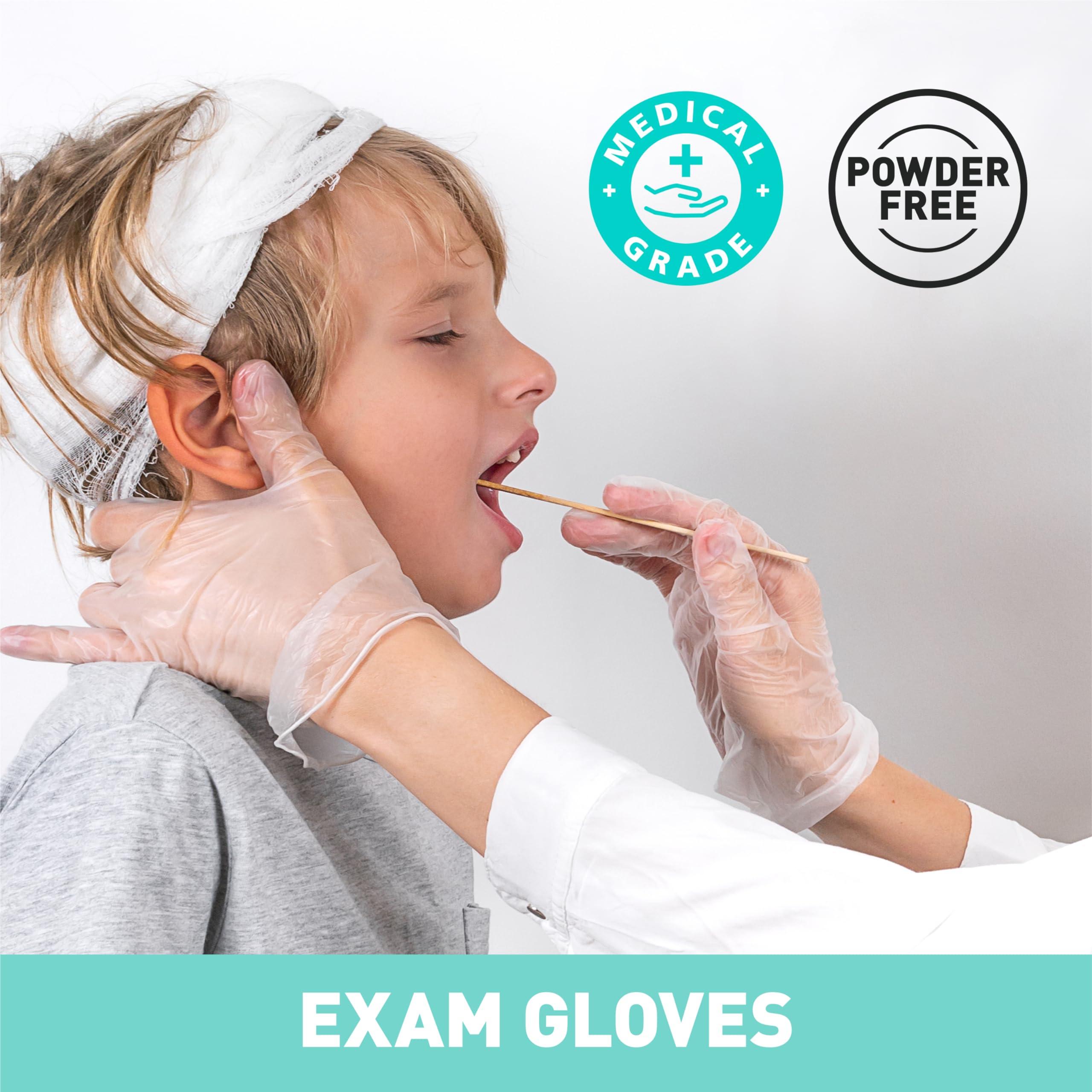 OKIAAS Disposable Gloves L, Food Safe| Latex-Free and Powder-Free Clear Vinyl Gloves for Cooking, Food Prep, Household Cleaning | Medium,100 Counts/Box - Image 4
