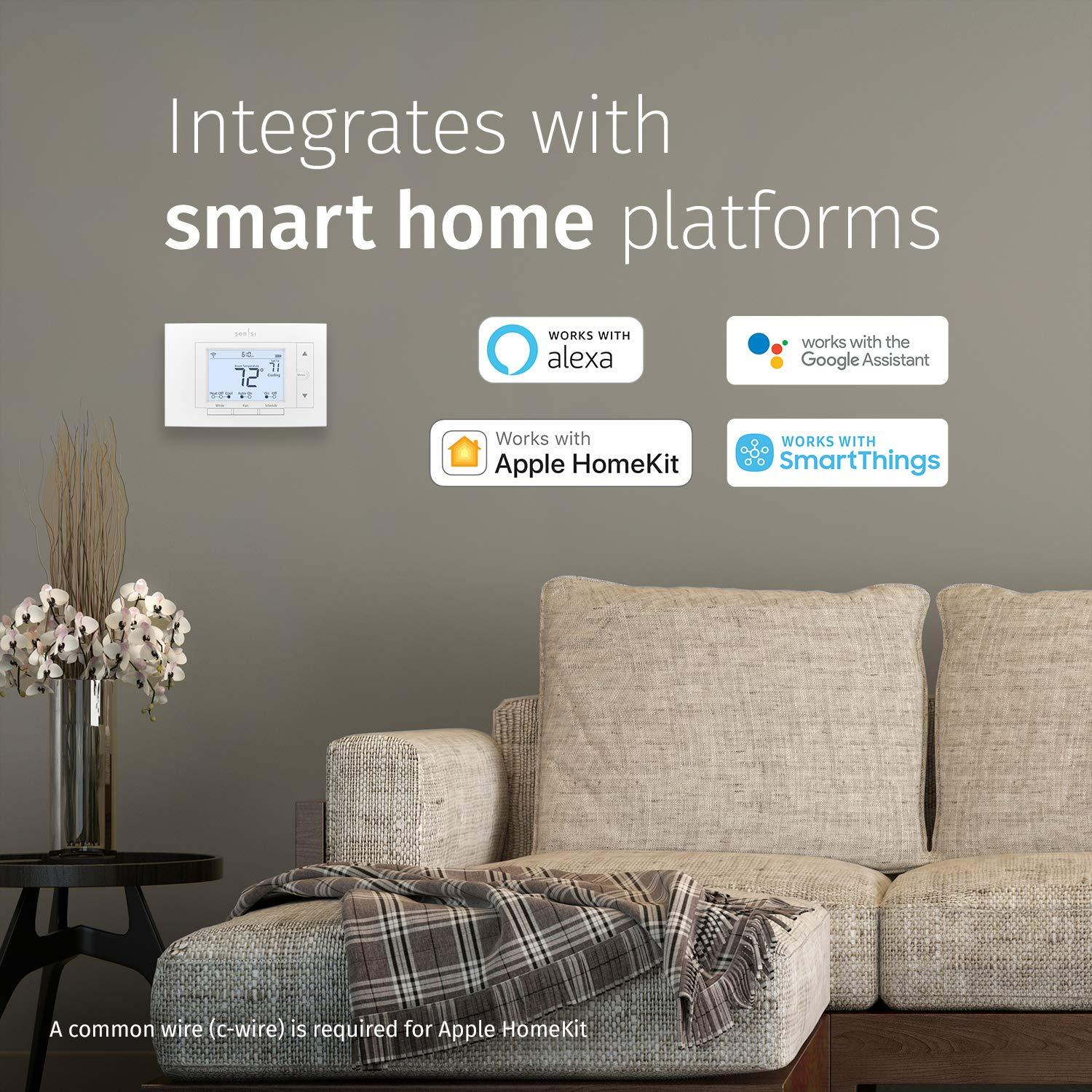 Emerson Sensi Wi-Fi Smart Thermostat for Smart Home, Pro Version, Works with Alexa, Energy Star Certified, (1F87U-42WF) - Image 4