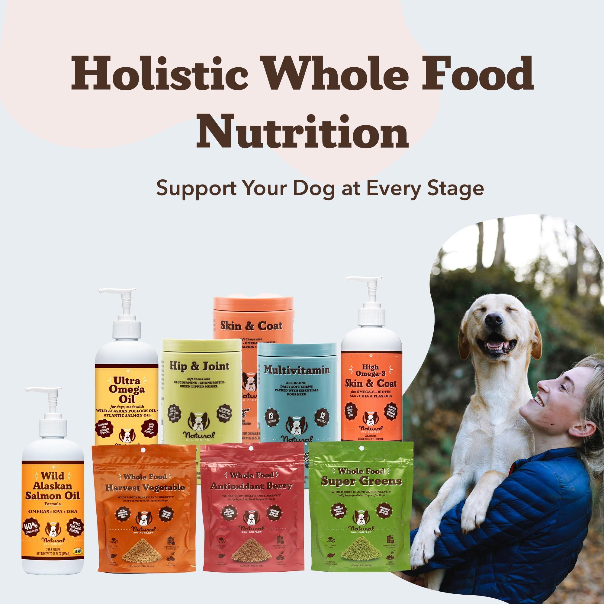 Natural Dog Company Wild Alaskan Salmon Oil Formula with Omega 3, Fish Oil for Dogs Supplement, Skin & Coat Dog Oil, Itchy Relief, Immune Support for Joints & Heart, Food Topper, 16 oz. - Image 9