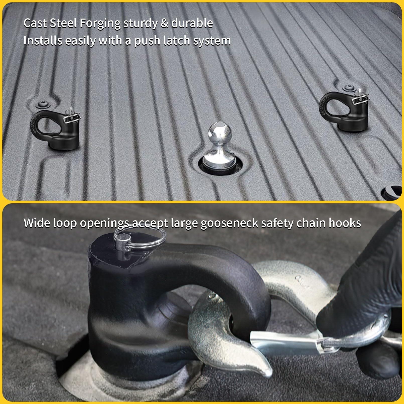 Grandroad auto 60692 Puck System Gooseneck Hitch Ball Kit, 2-5/16“ 38,000 Lbs GTW Ball Compatible with 2013-2024 Ford F250 F350 F450, 2016-2024 Chevrolet Silverado, GMC Sierra & Nissan Titan XD - Image 4
