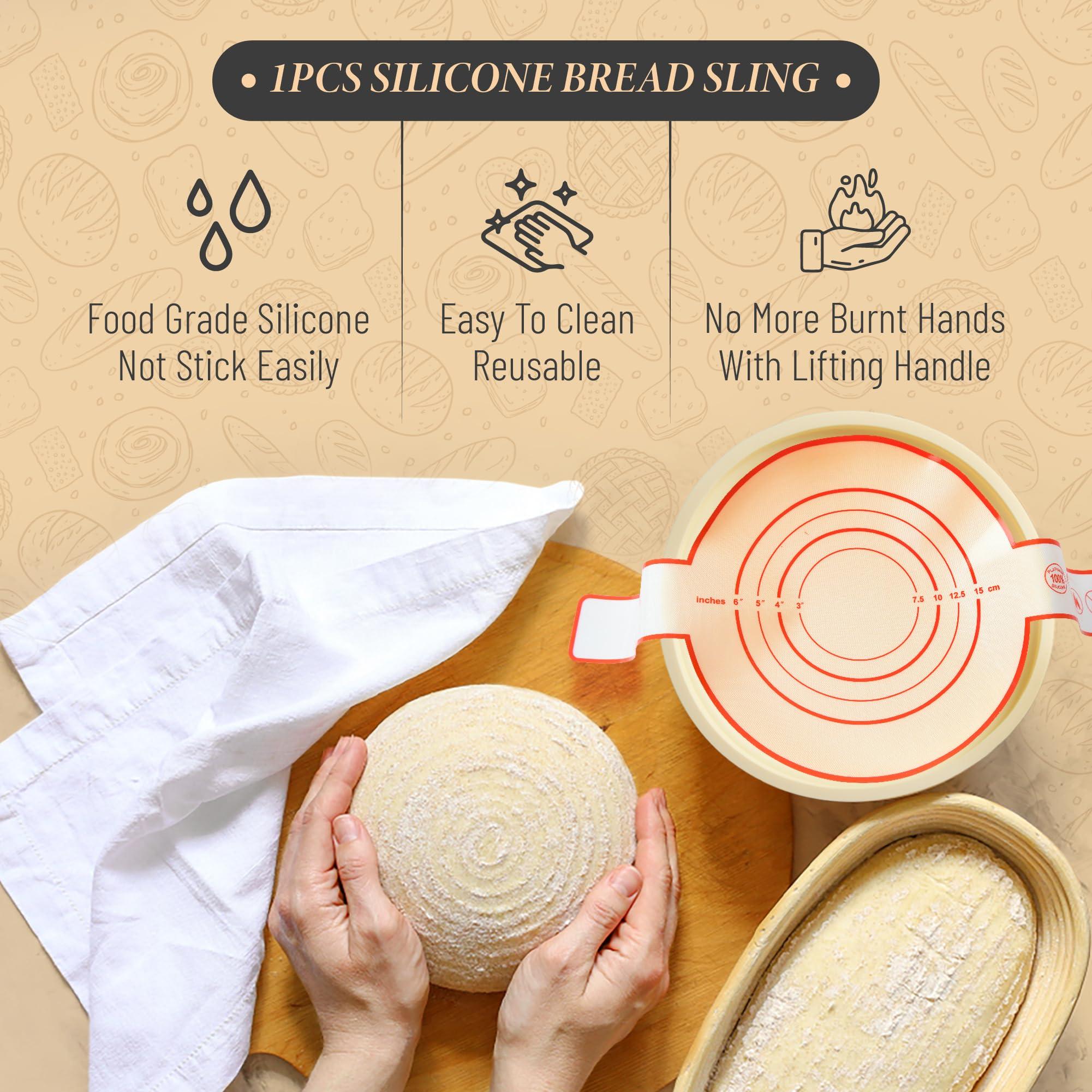  Sourdough Starter Kit, Sourdough Bread Baking Supplies, Bread Making Tools and Kit, Sourdough Proofing Basket, 35 oz sourdough starter jar, Gifts for Mom, Bakers Sourdough Starter Kit Beginners  - Image 6
