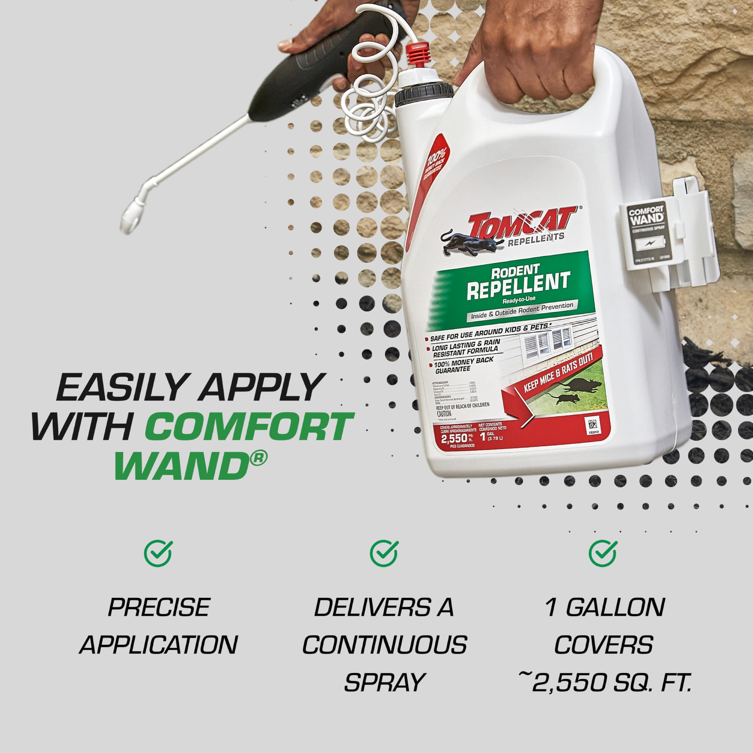 Tomcat Repellents Rodent Repellent Ready-to-Use, For Indoor and Outdoor Mouse and Rat Prevention with Peppermint, Cinnamon and Garlic Essential Oils, 1 gal. - Image 6