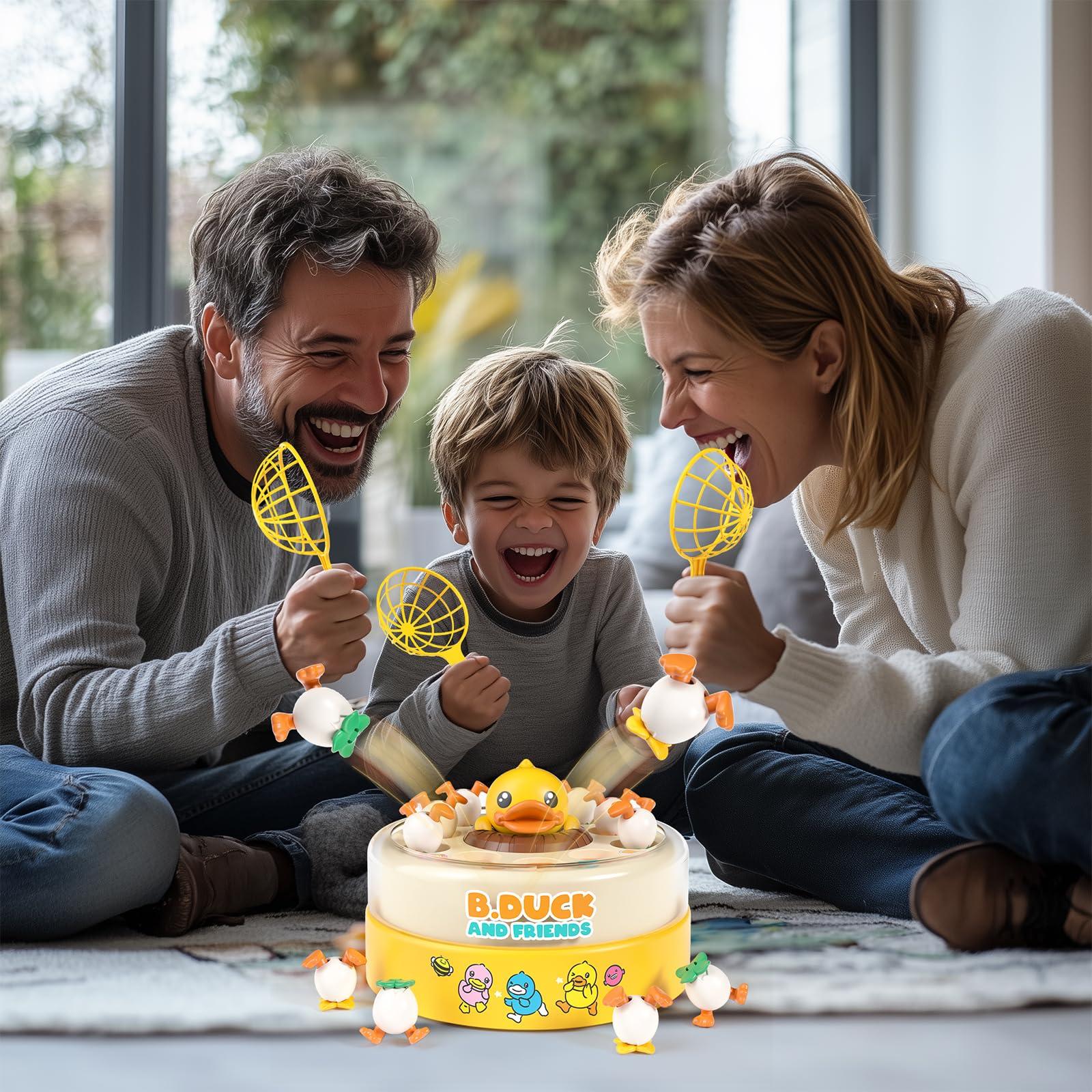 B.Duck Catch and Bounce Games Toys for Kids 3-5, B.Duck Board Games with 3 Nets for Kids 4-6, Birthday Gifts for Toddler Boys Girls 3 4 5 6 Years Old - Image 3