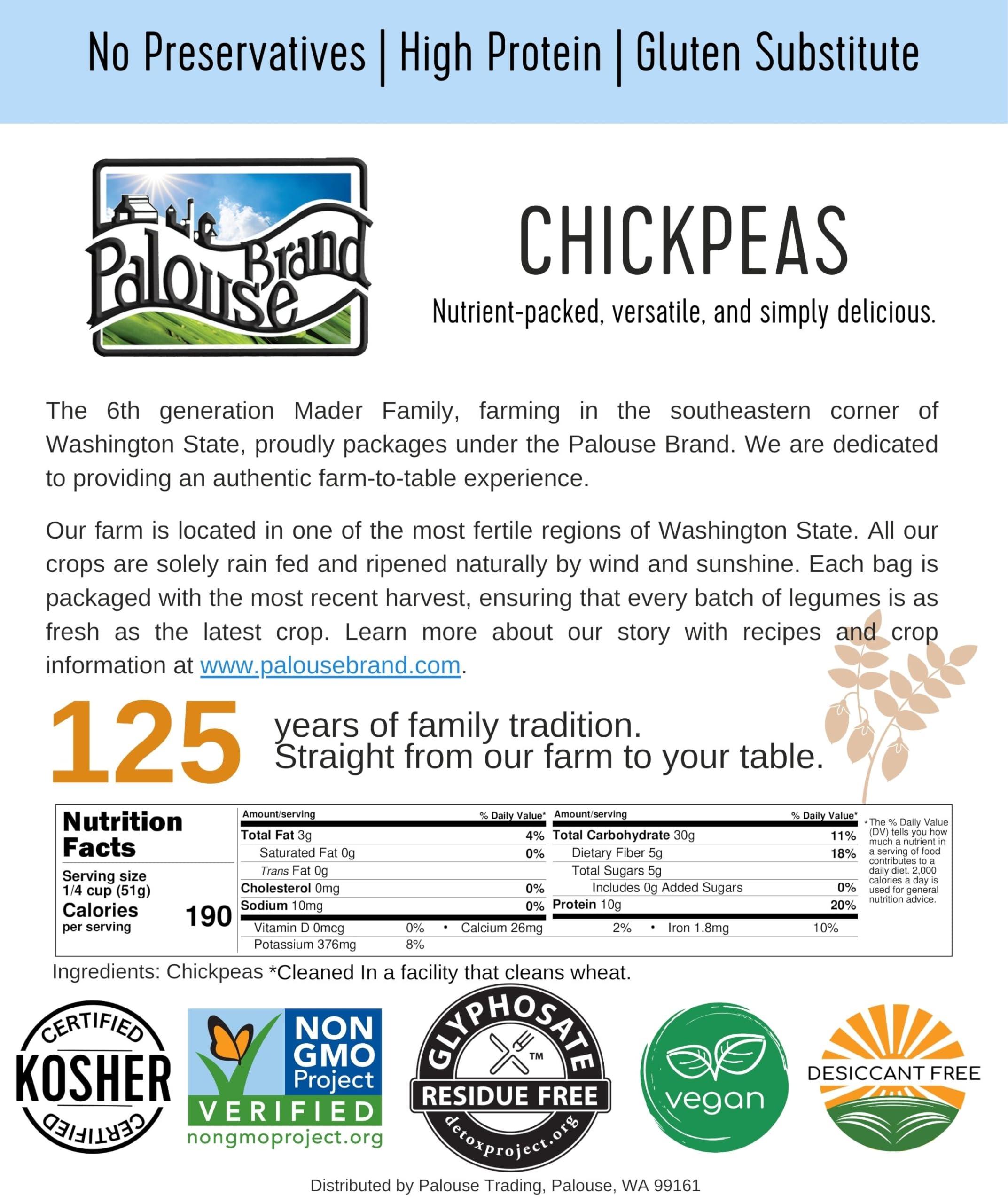 Certified Glyphosate Residue Free Chickpeas and Brown Lentils | 10 LBS Total | Desiccant Free | Family Farmed in Washington State | Non-GMO Project Verified | Kosher | Field Traced | Burlap Bags (5 Pound, Pack of 2) - Image 6