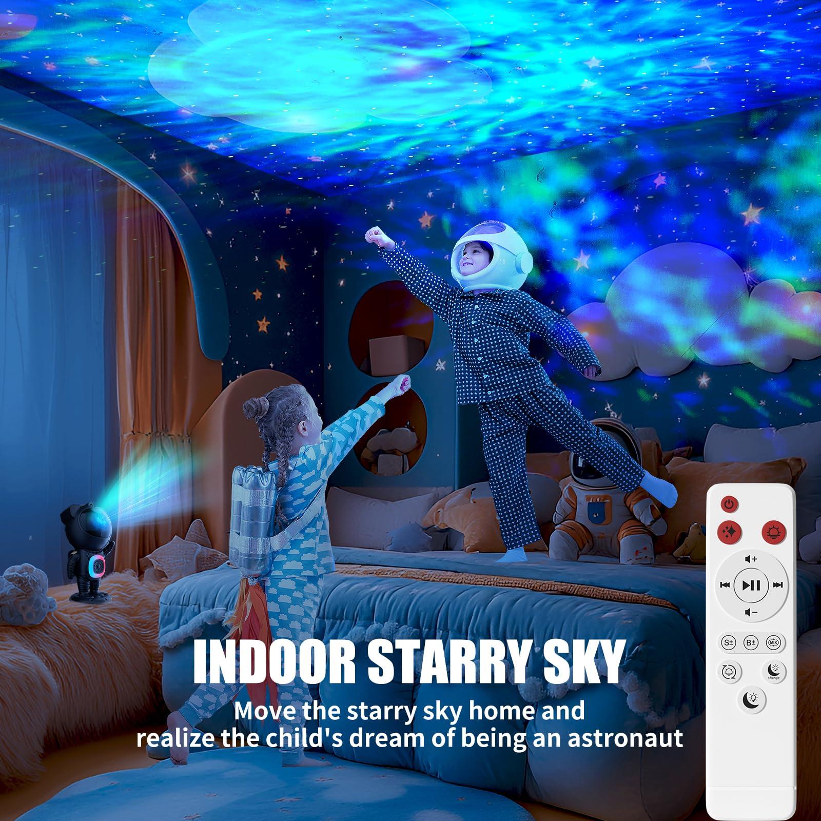 Astronaut Galaxy Projector,Space Projector,with Bluetooth Speaker and Remote Control,360° Adjustable Angle,Spaceman Star Kids Night Light, for Bedroom Ceiling Adult Birthday Valentine's Day (Black) - Image 7