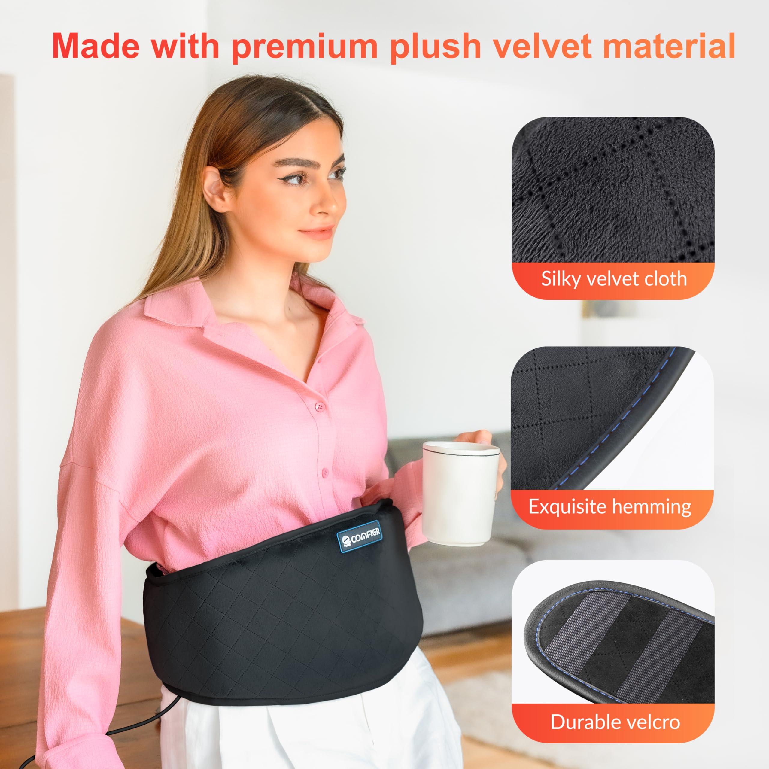COMFIER Heating Pad for Back Pain, Vibration Lower Back Massager with Heat, Plug-in Heat Pad with Auto Shut Off,Heated Waist Belt, Gifts for Women Men Mom Dad, FSA/HSA Eligible - Image 6