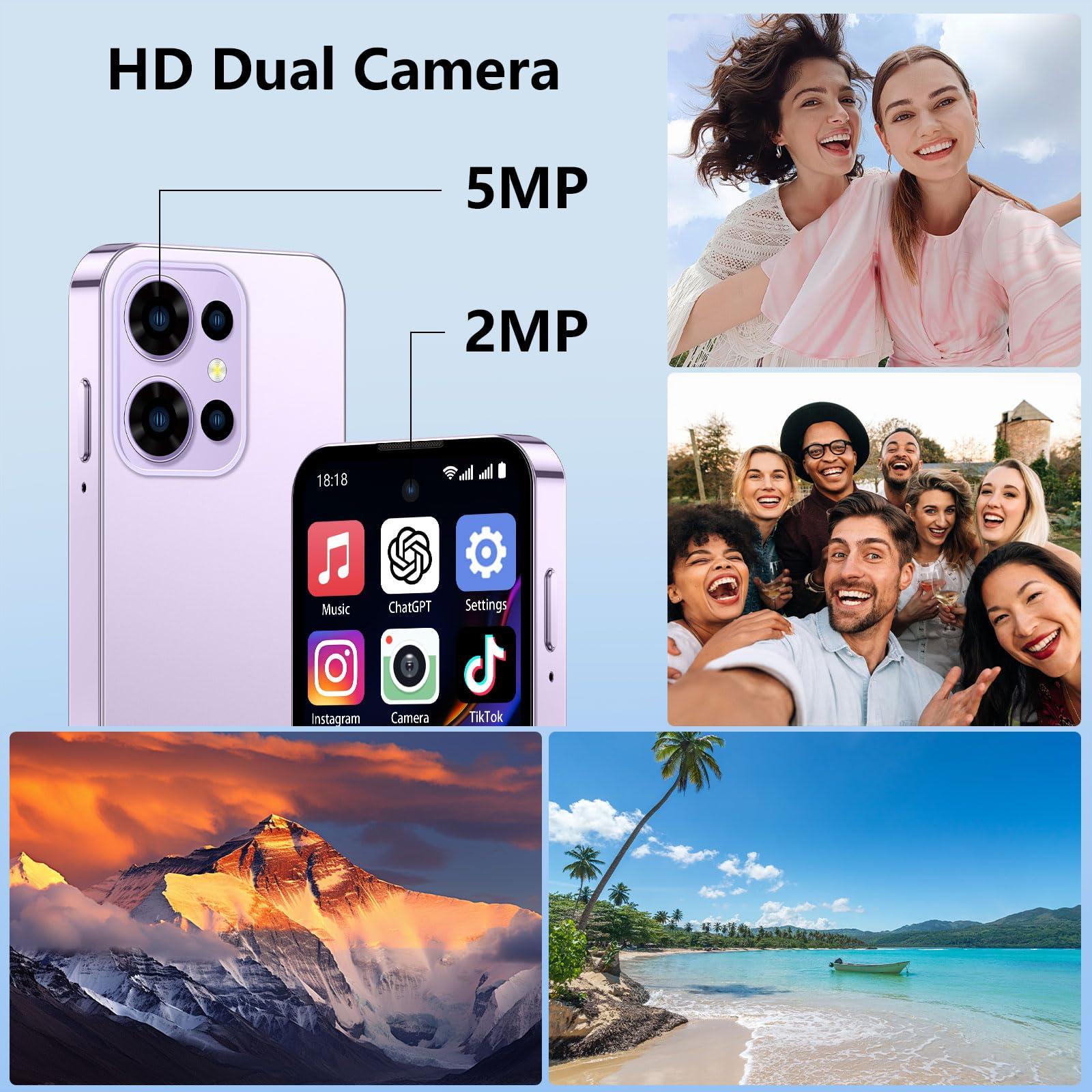 Mini Phone,Mini Smartphone 4G Unlocked with 3.88" HD Full Screen,4GB+64GB,2000mAh Battery,Dual SIM, Small Cell Phone, Mobile Phones for Kids, Best Gift for Kids - Pink - Image 4