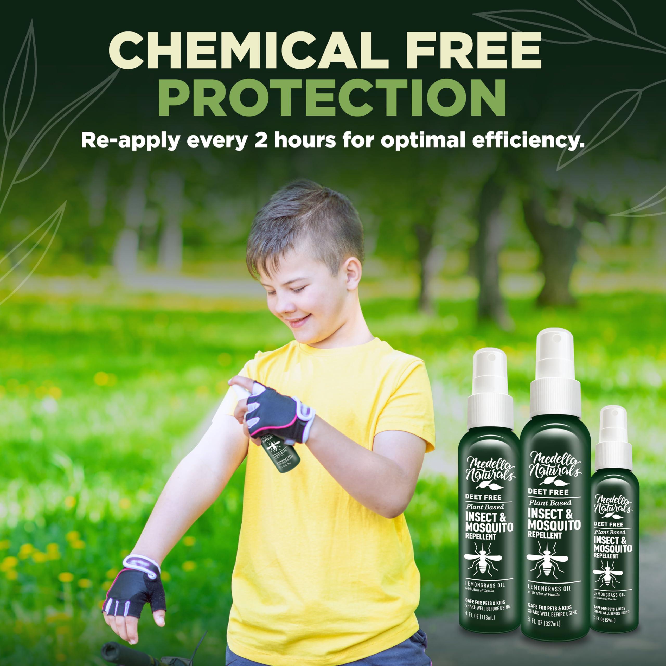 Deet-free Insect & Mosquito Repellent Travel Pack (2, 4, 8oz) – Nice Smelling Insect Repellent with Lemongrass Oil Safe for Pets and Kids – Bug Spray for Mosquitoes, Gnats, Black Flies, and No-see-ums - Image 3