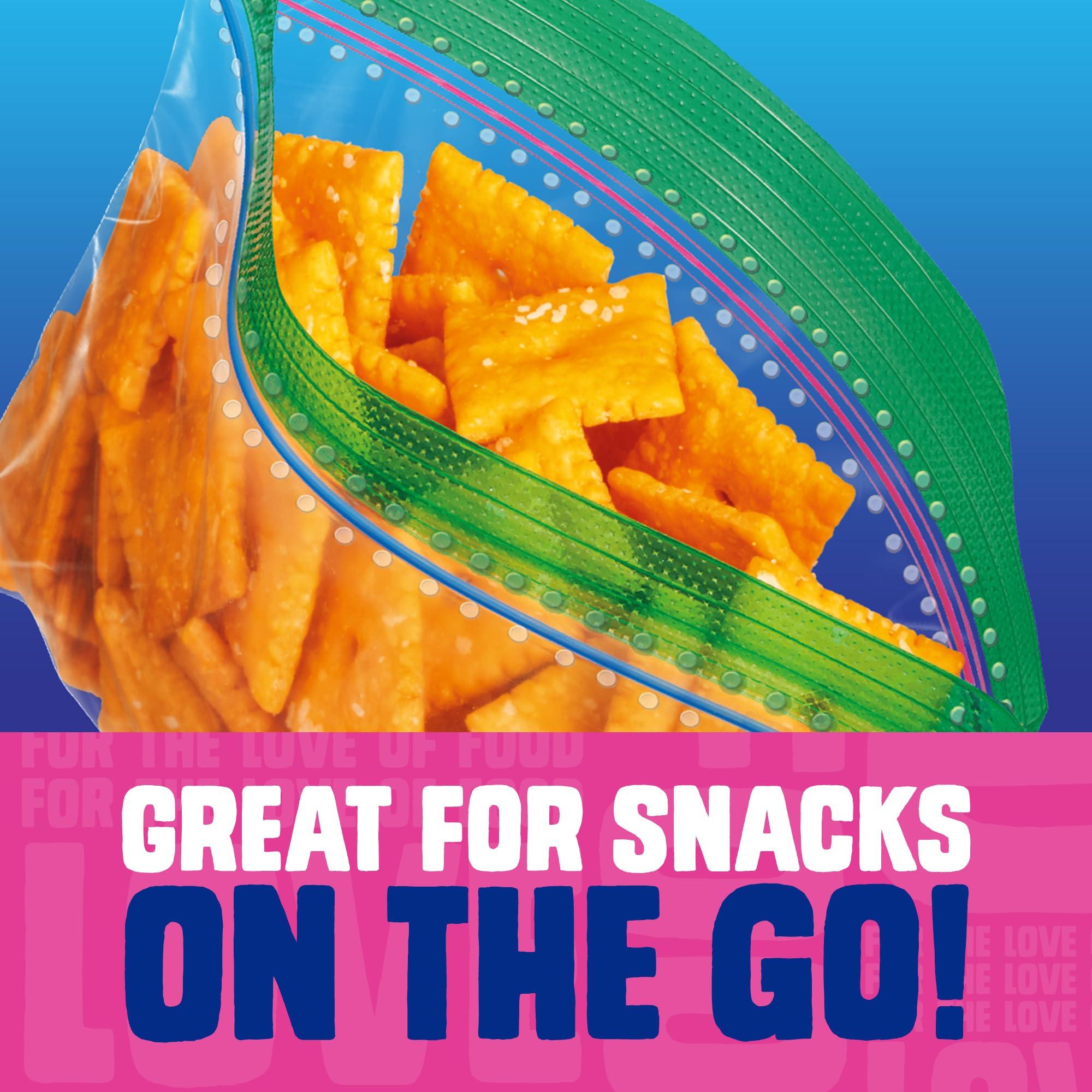 Ziploc Snack Bags with EasyGuide Texture, Small Plastic Storage Bags with Grip 'N Seal Technology, 108 Bags Total - Image 4