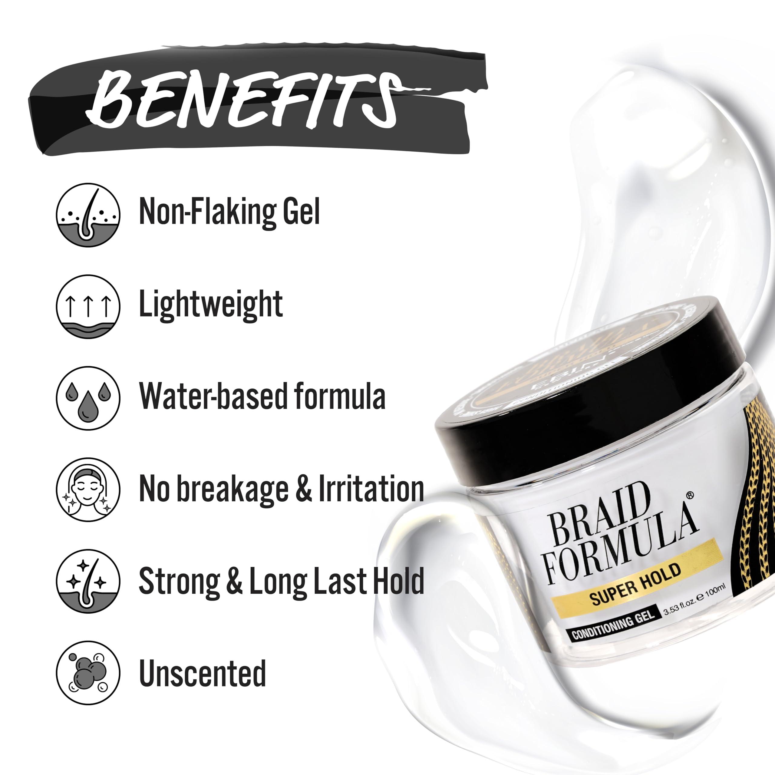 EBIN NEW YORK Braid Formula Conditioning Gel, Super Hold, 11 Oz | Great for Braiding, Twisting, Edges, No Residue, No Flaking, Strong Hold, High Shine, Smoothing with Clean, No Build-up - Image 4